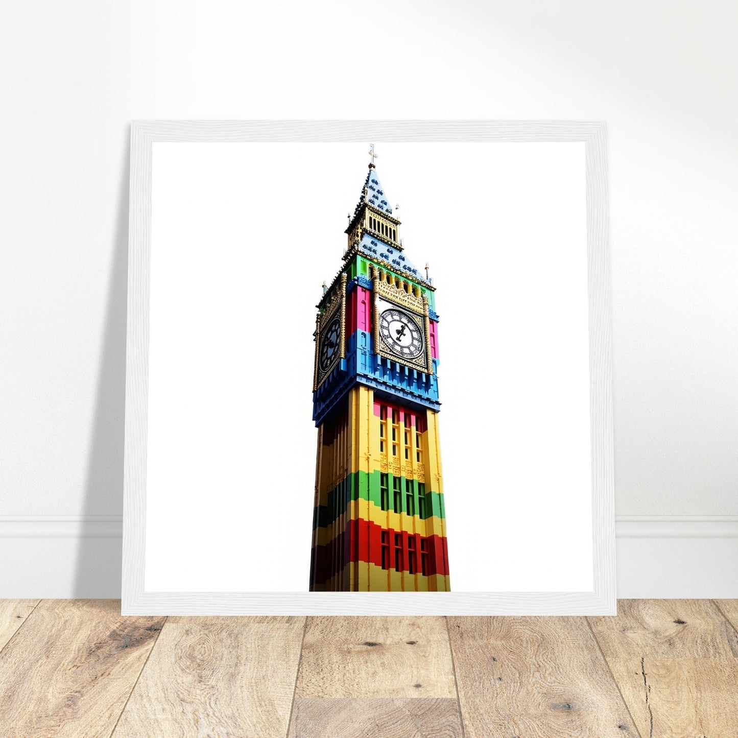 Block Big Ben Art - Print Room Ltd Black frame 50x50 cm / 20x20"