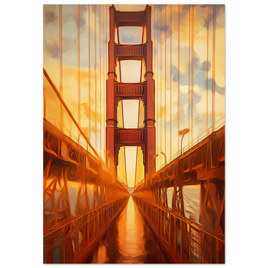 Golden Gate Bridge Print - Print Room Ltd No Frame Selected 70x100 cm / 28x40"
