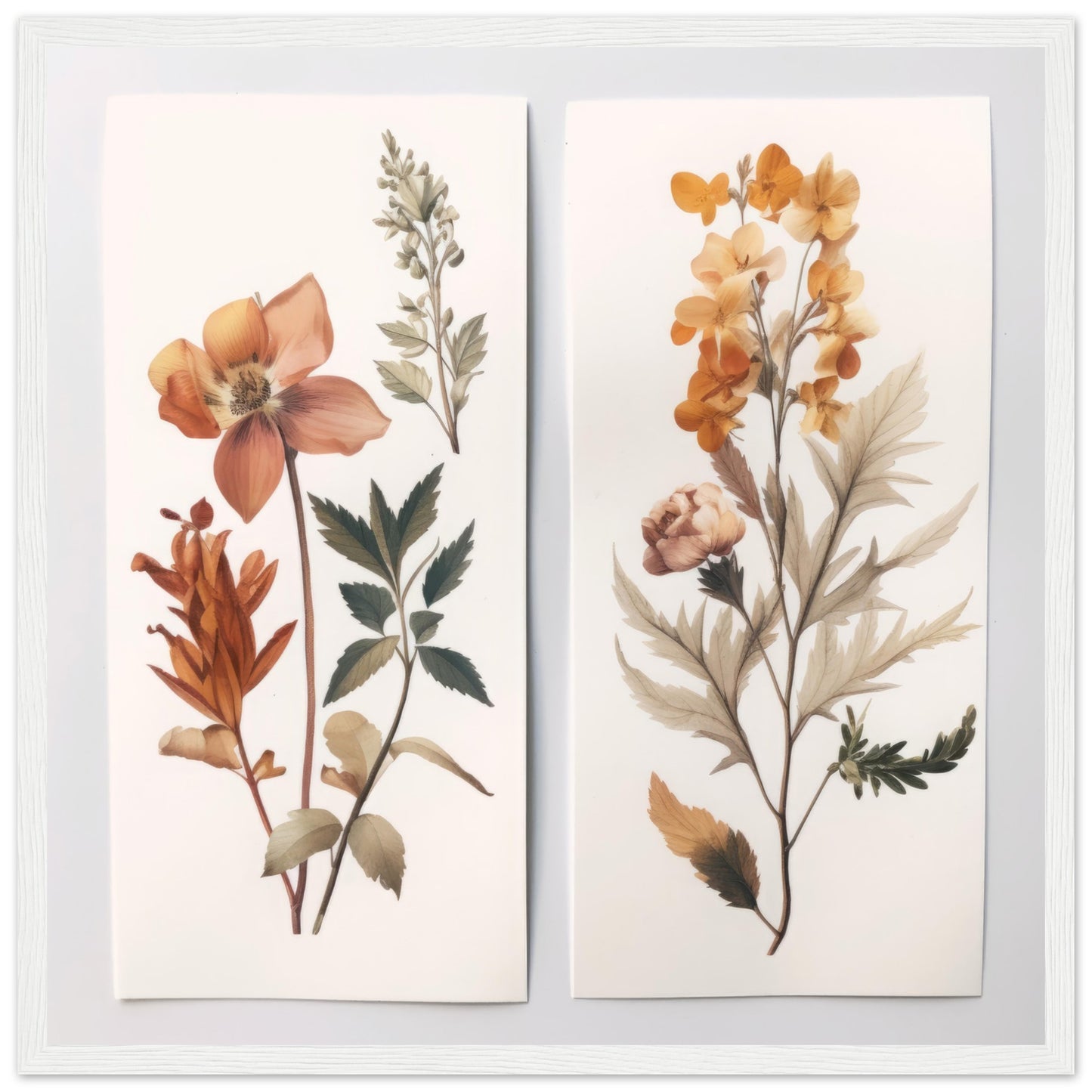 Elegance - Botanical Artwork #1- Print Room Ltd White frame 70x70 cm / 28x28"