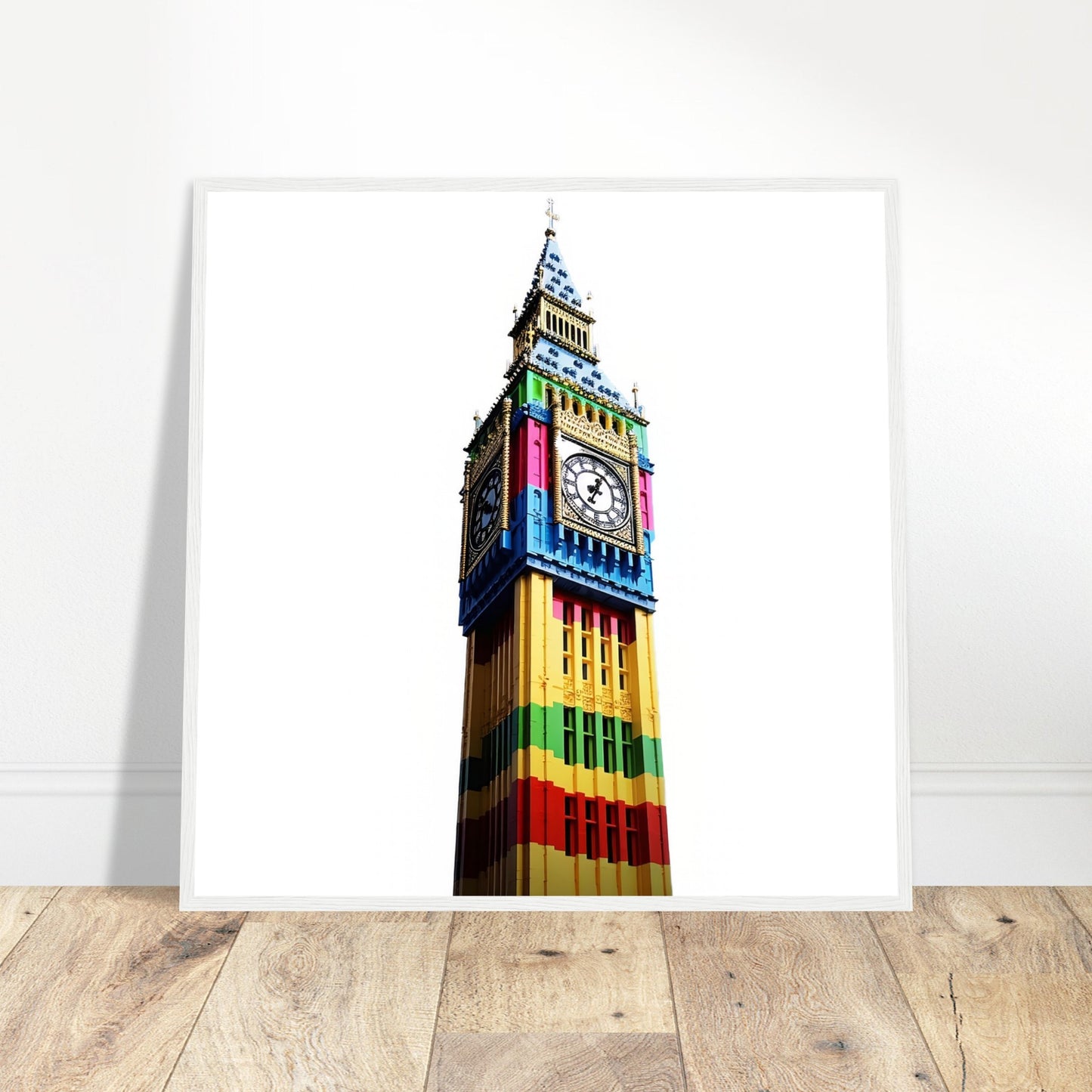 Block Big Ben Art - Print Room Ltd Wood frame 30x30 cm / 12x12"