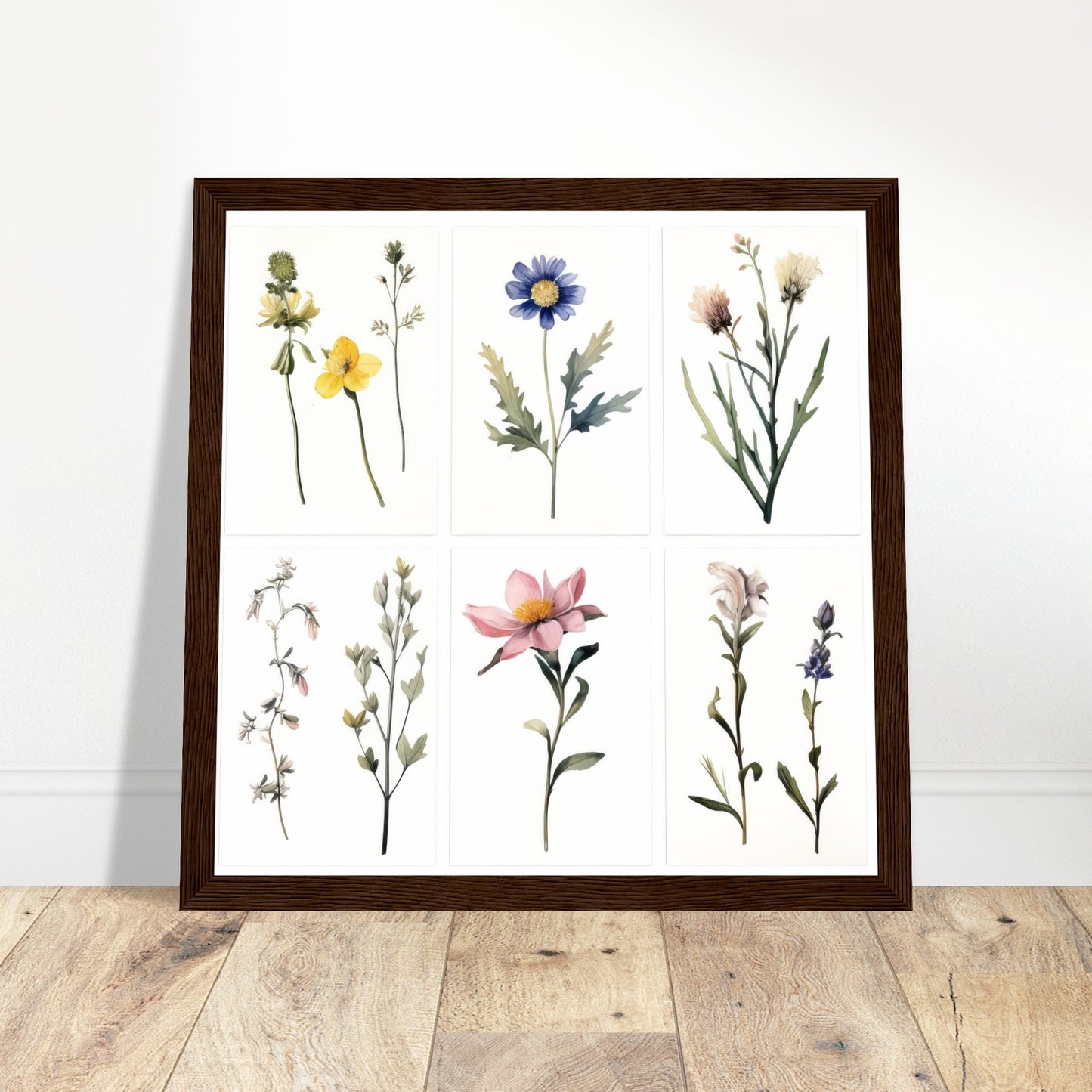Elegance - Botanical Artwork #4- Print Room Ltd Wood frame 70x70 cm / 28x28"