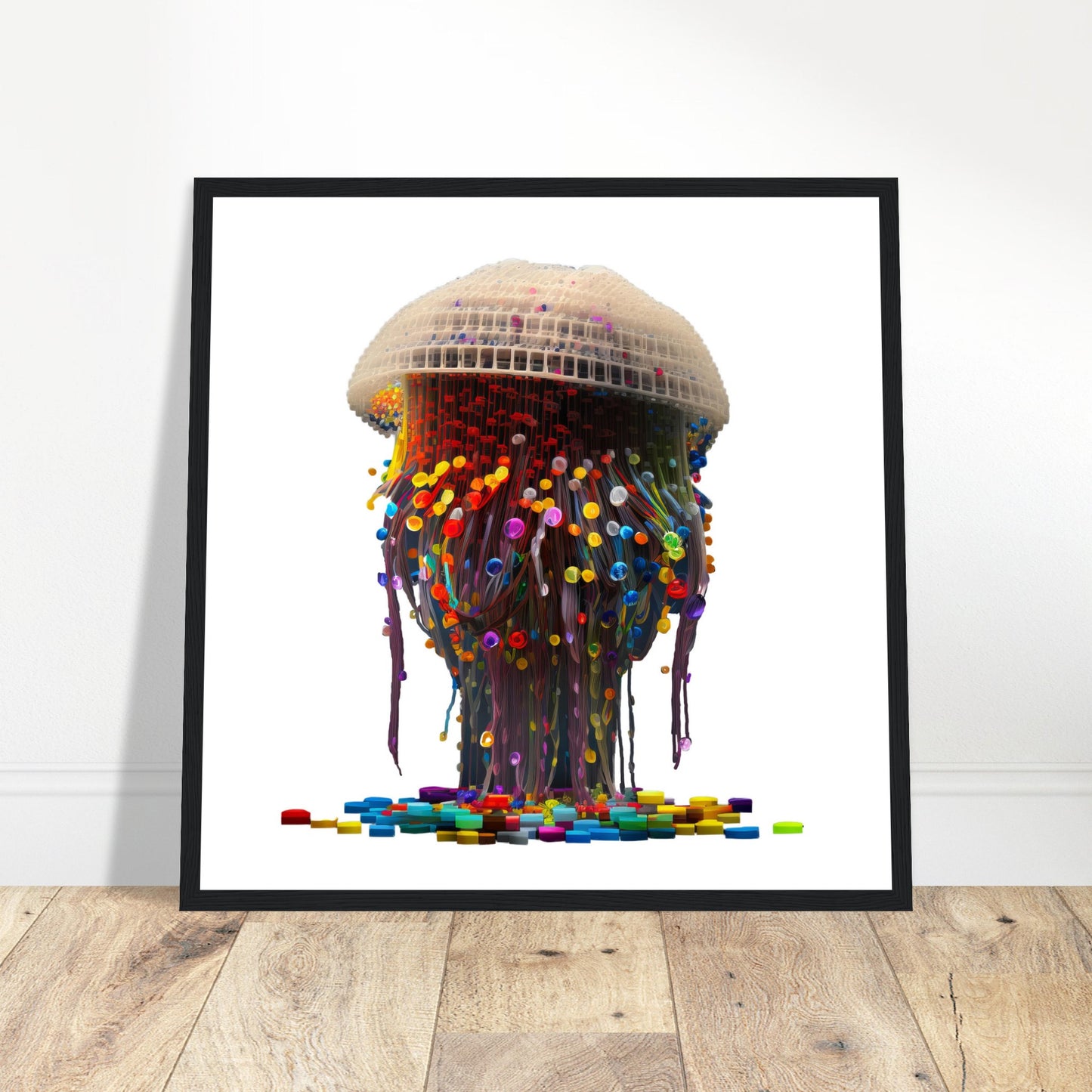 Jellyfish Artwork Print - Print Room Ltd Black frame 70x70 cm / 28x28"