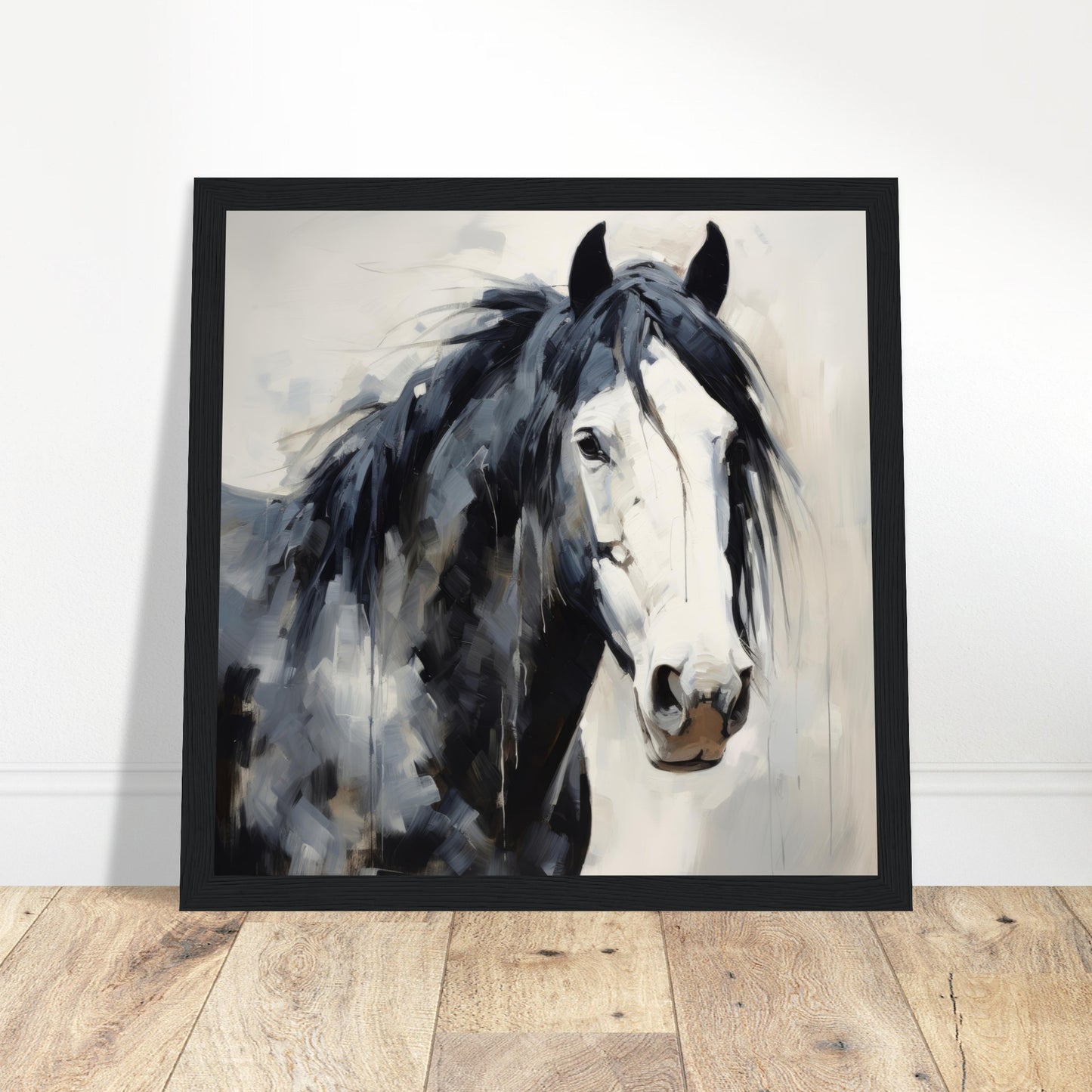 Horse art print #24 - Print Room Ltd Wood frame 50x50 cm / 20x20"