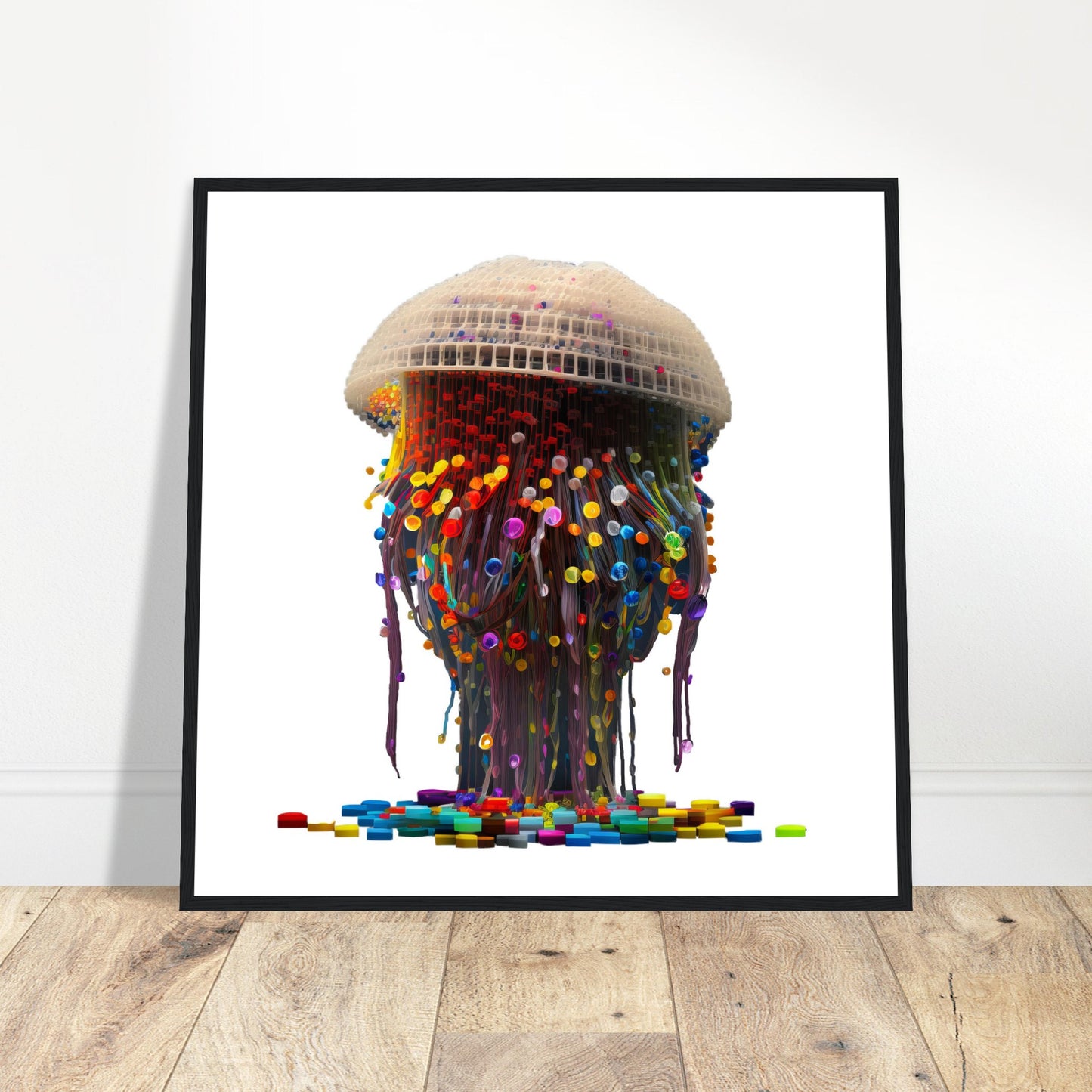 Jellyfish Artwork Print - Print Room Ltd Black frame 50x50 cm / 20x20"