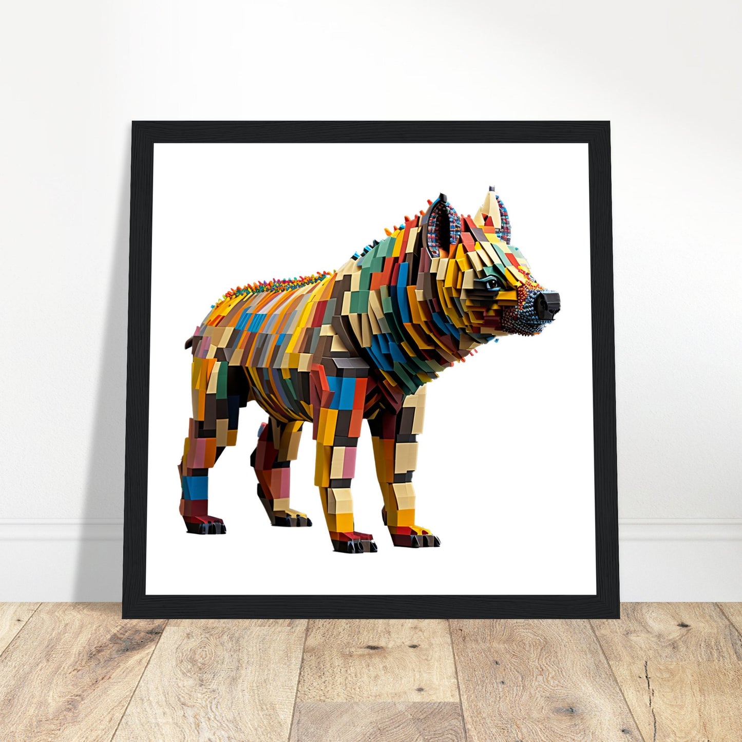 Hyena Artwork - Print Room Ltd Black frame 50x50 cm / 20x20"