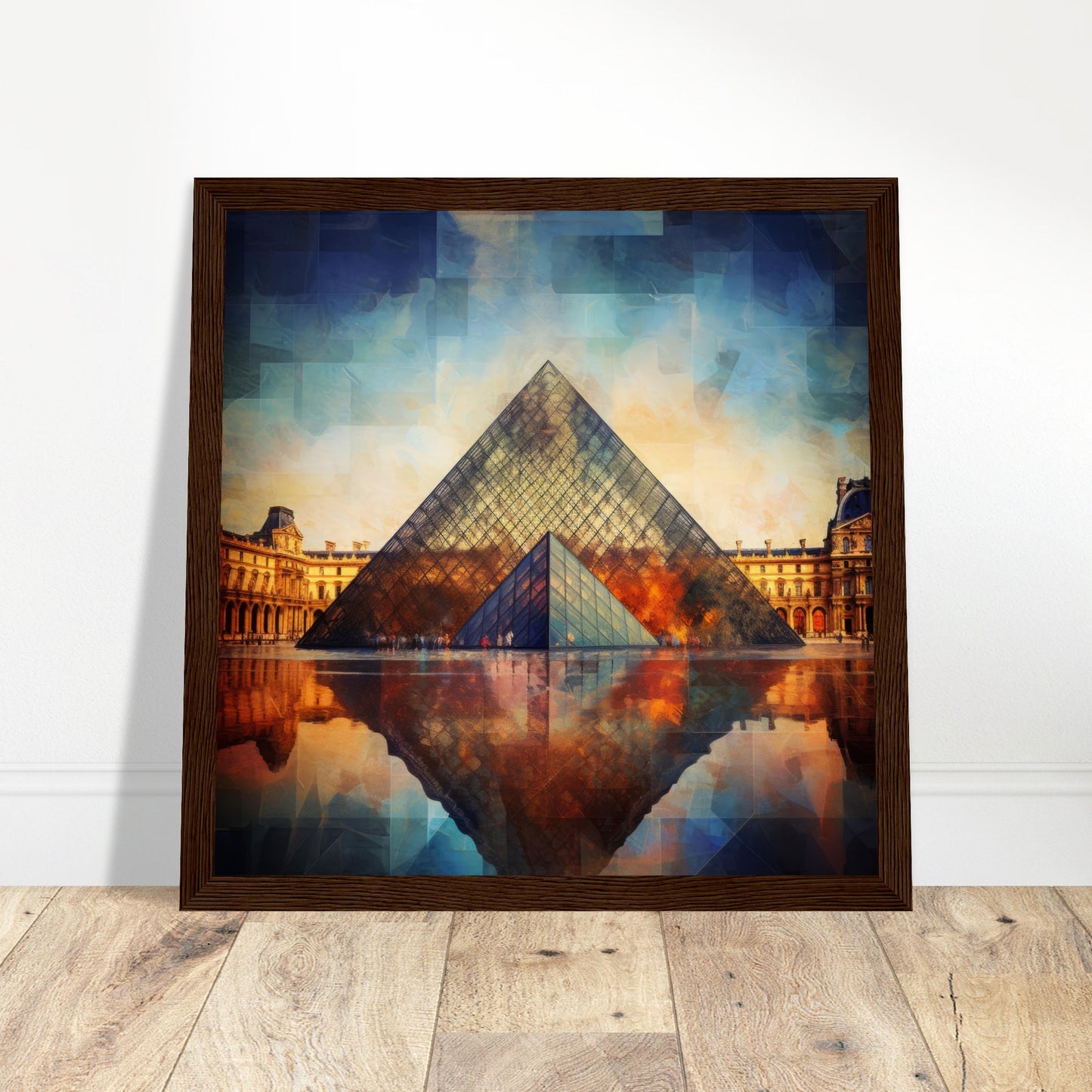 Louvre Abstract Art - Print Room Ltd Black frame 30x30 cm / 12x12"