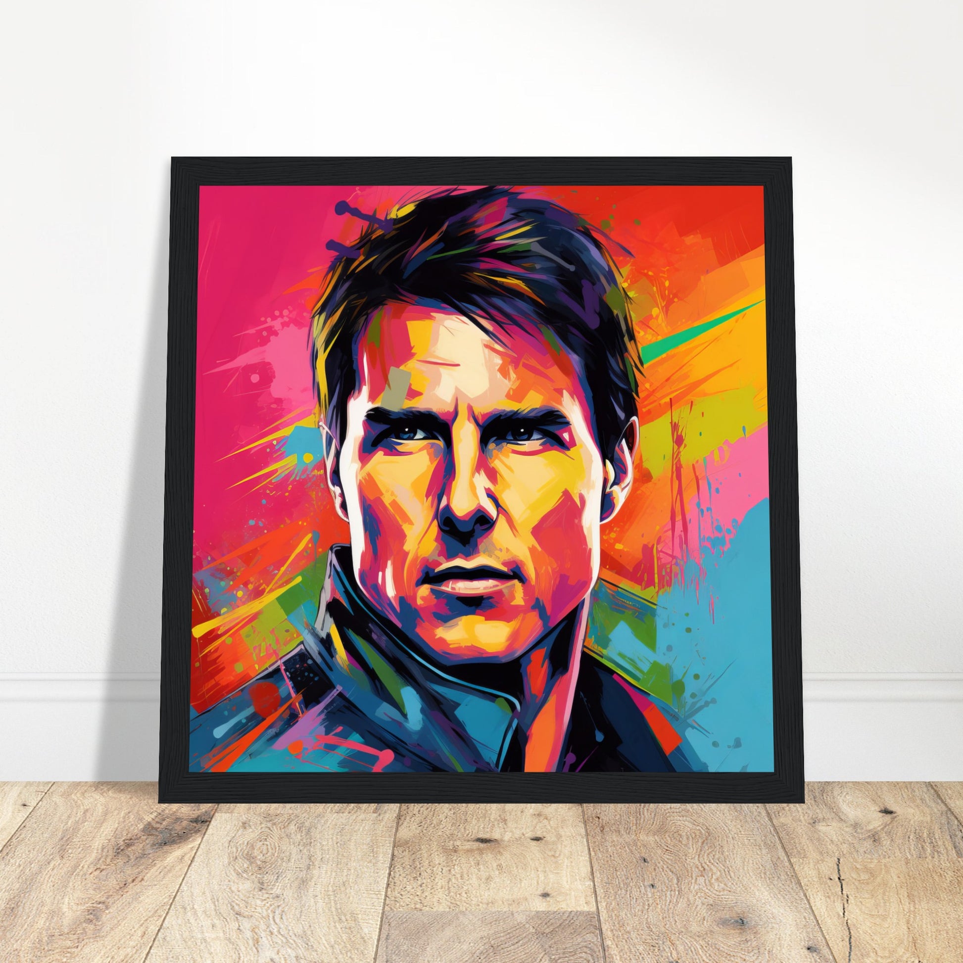 Tom Cruise Pop Art - Print Room Ltd White frame 70x70 cm / 28x28"