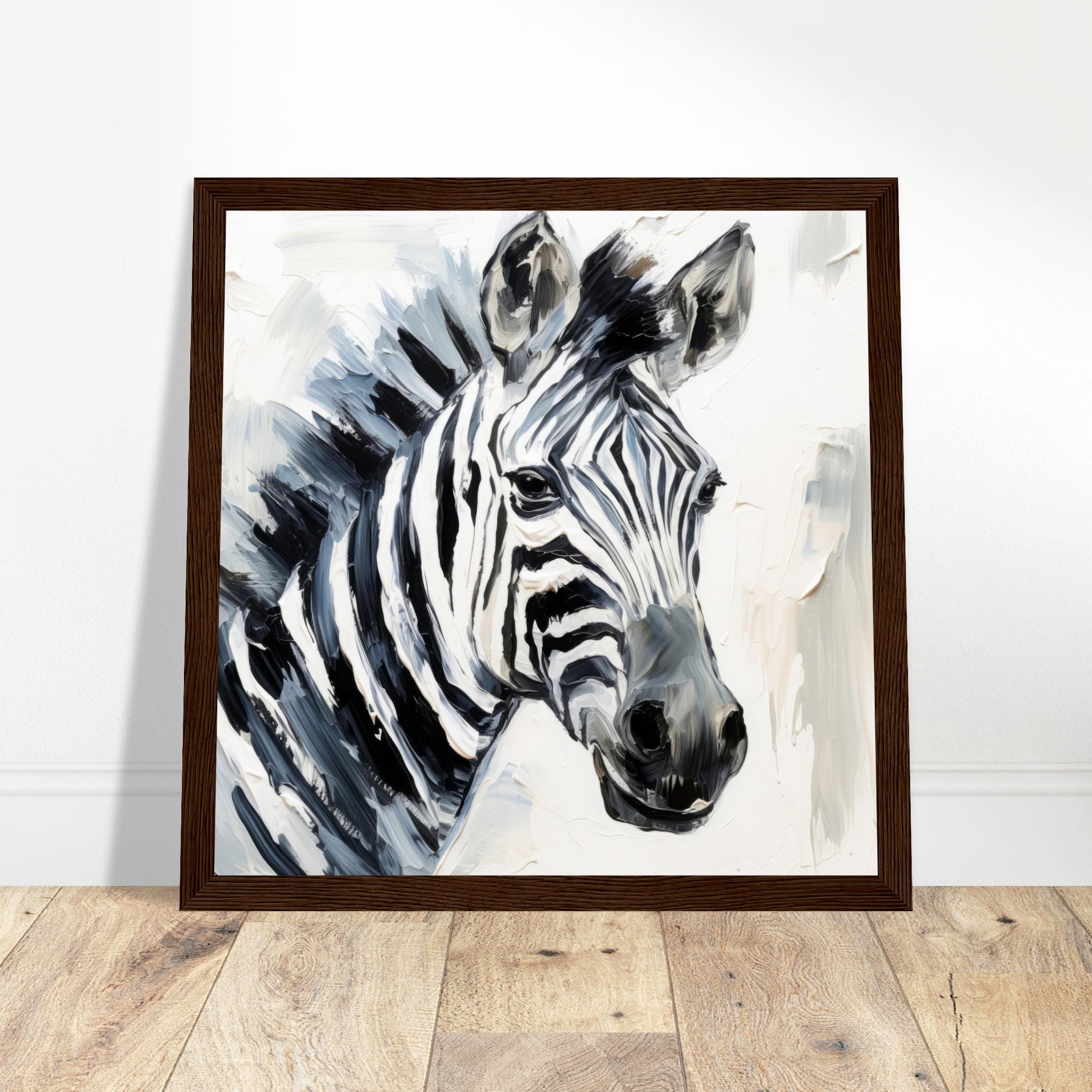 Zebra Print - Print Room Ltd White frame 30x30 cm / 12x12"