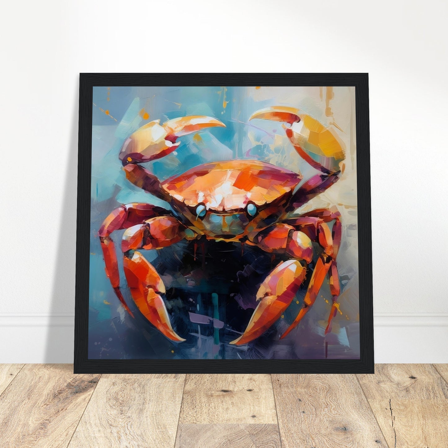 Crab Artwork Print - Print Room Ltd Dark wood frame 50x50 cm / 20x20"