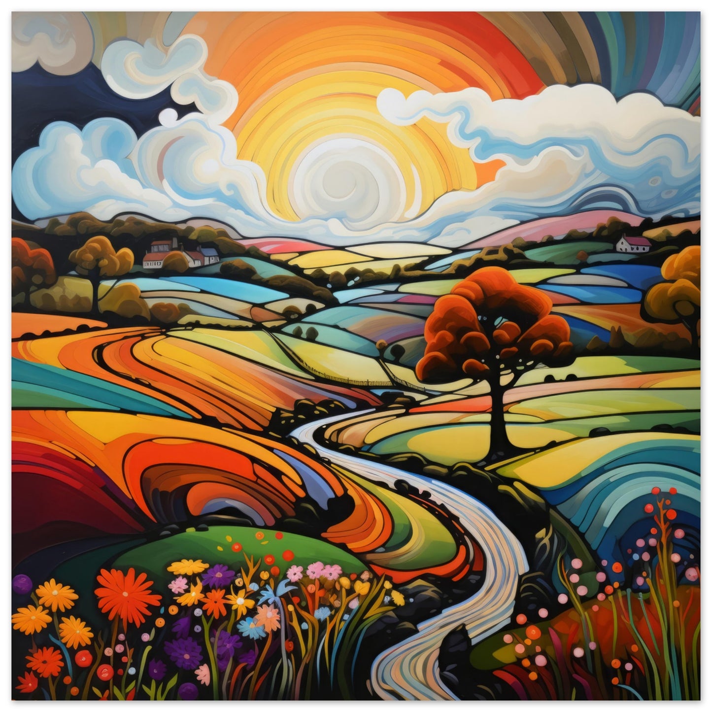 British Landscape Portrait - Print Room Ltd No Frame Selected 70x70 cm / 28x28"