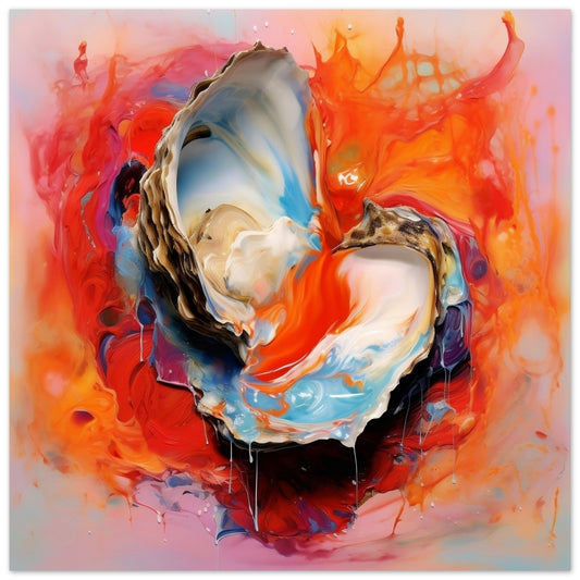 Exclusive Oyster Sea Artwork #5 - Print Room Ltd No Frame Selected 70x70 cm / 28x28"
