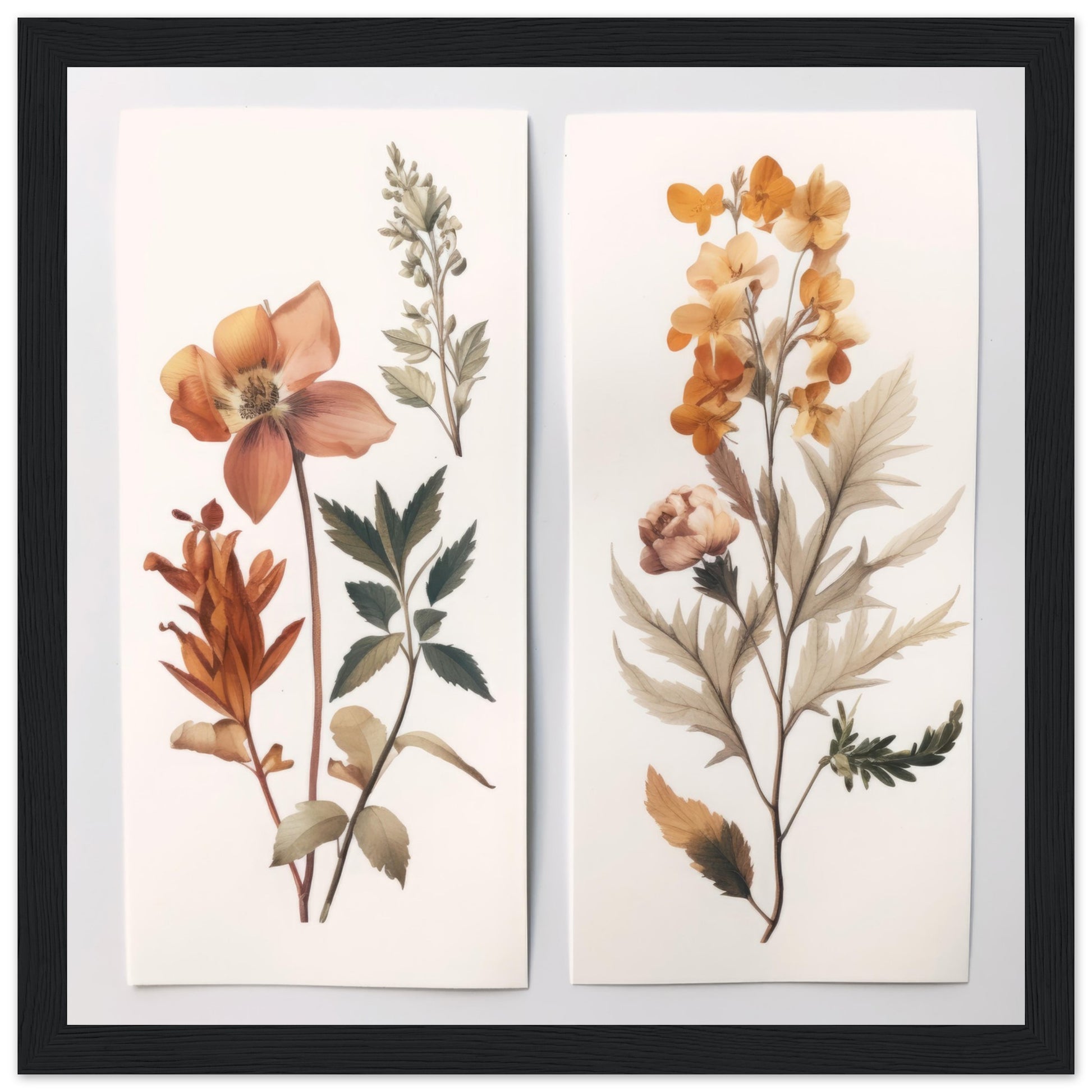 Elegance - Botanical Artwork #1- Print Room Ltd Black frame 50x50 cm / 20x20"
