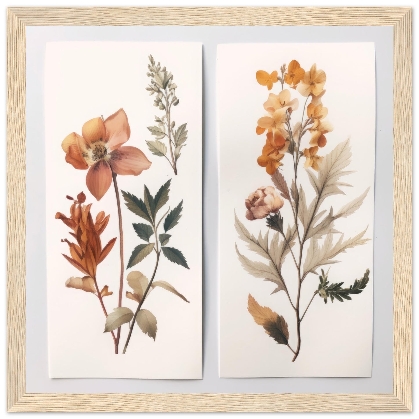 Elegance - Botanical Artwork #1- Print Room Ltd White frame 50x50 cm / 20x20"