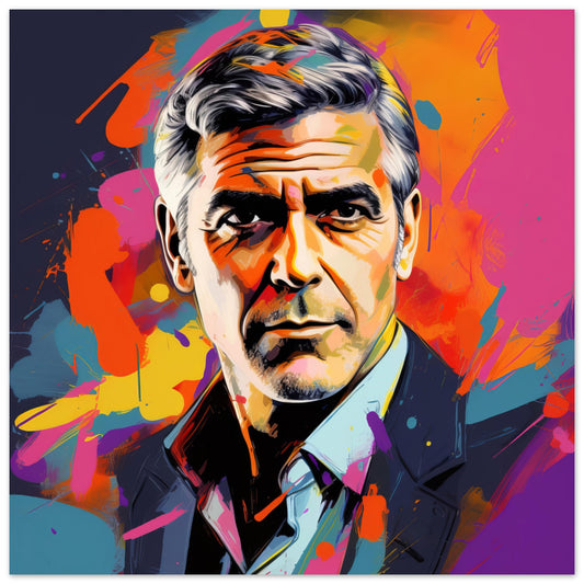 George Clooney Pop Art - Print Room Ltd No Frame Selected 70x70 cm / 28x28"