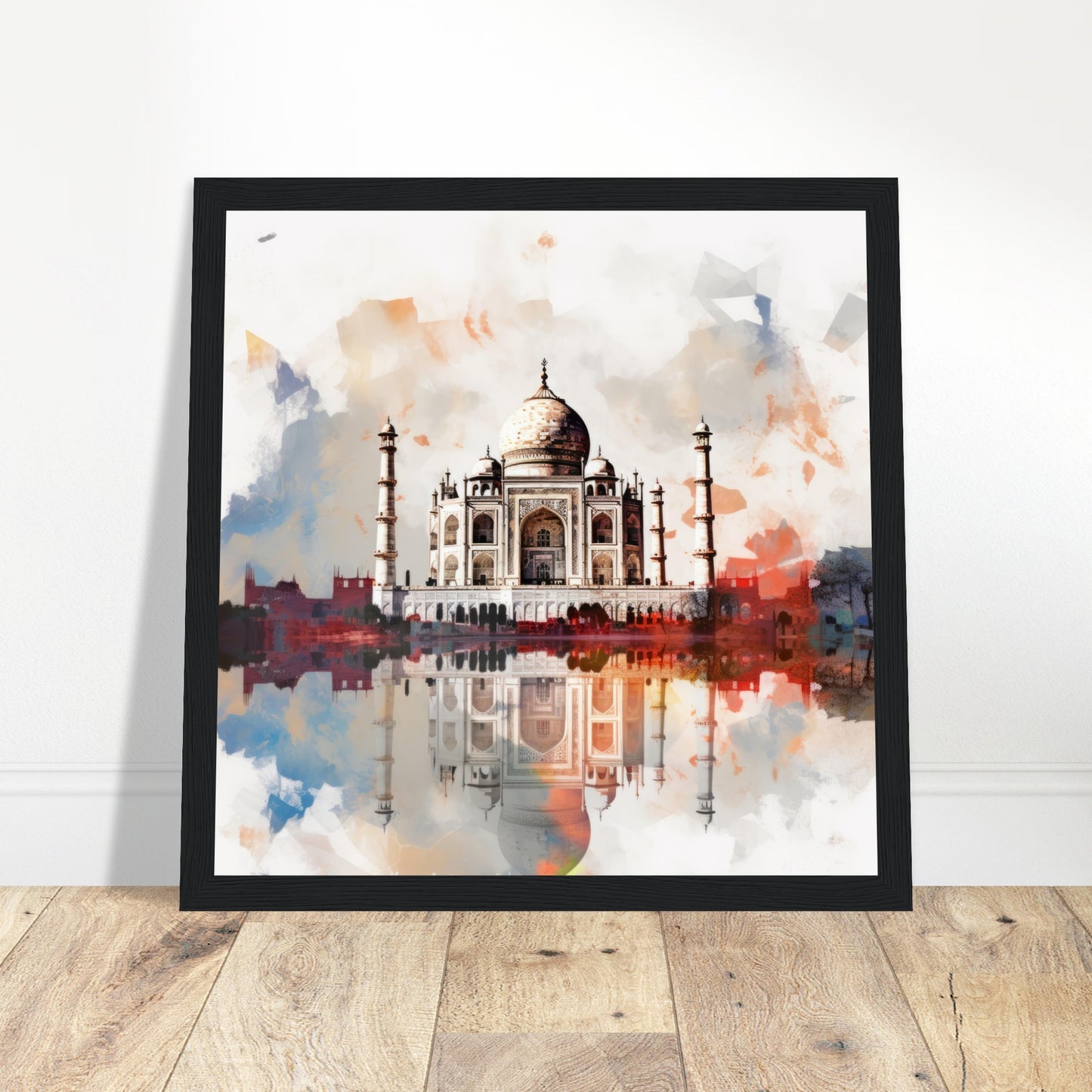 Taj Mahal Abstract Art - Print Room Ltd Wood frame 30x30 cm / 12x12"
