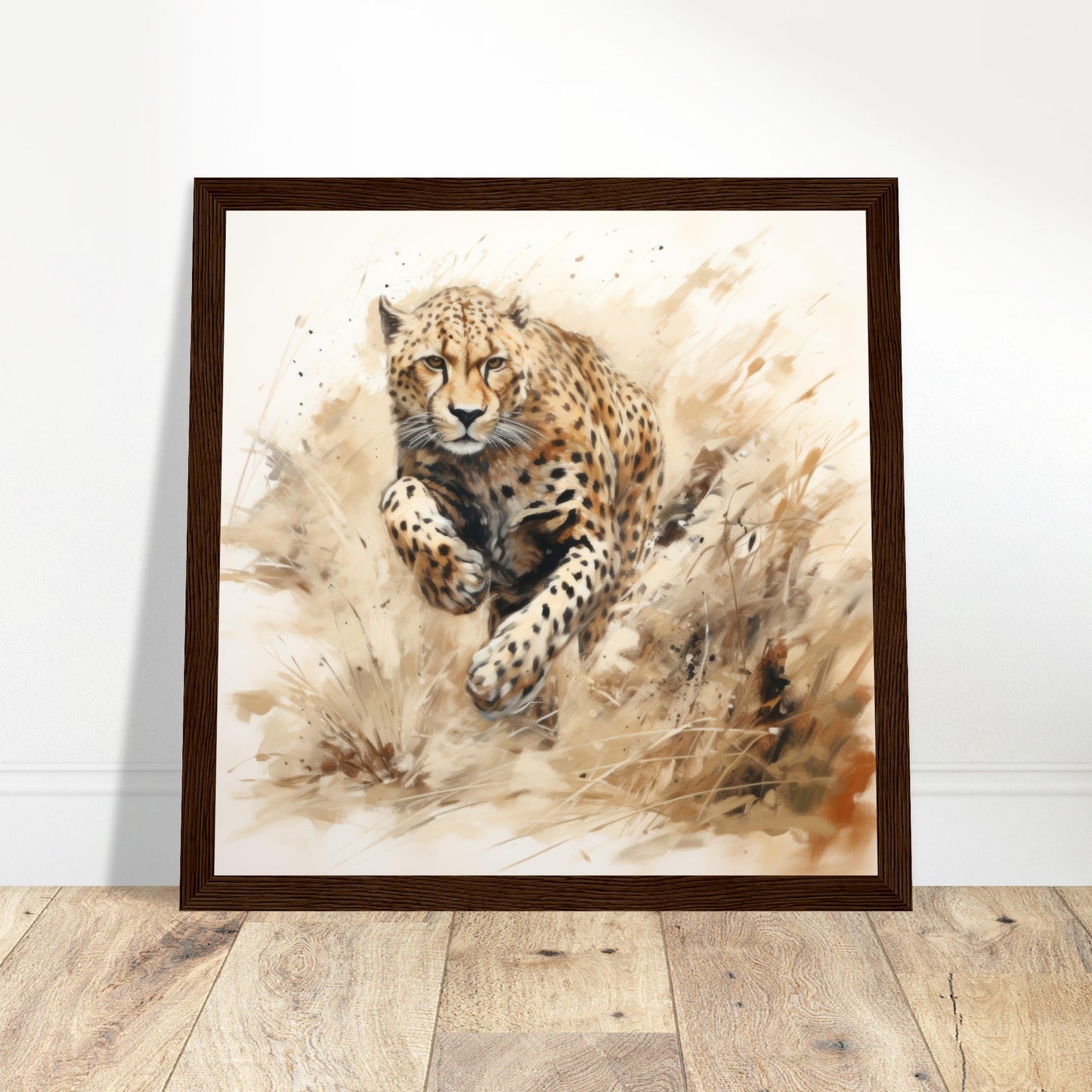 Cheetah Art Print - Print Room Ltd Wood frame 30x30 cm / 12x12"