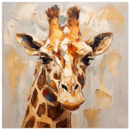 Giraffe Print Savanna Art - Print Room Ltd No Frame Selected 70x70 cm / 28x28"