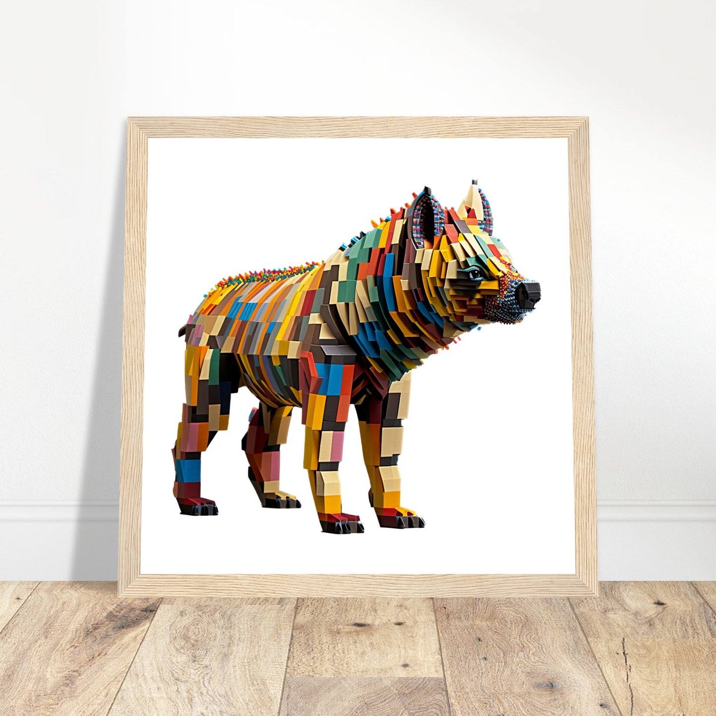 Hyena Artwork - Print Room Ltd Dark wood frame 70x70 cm / 28x28"