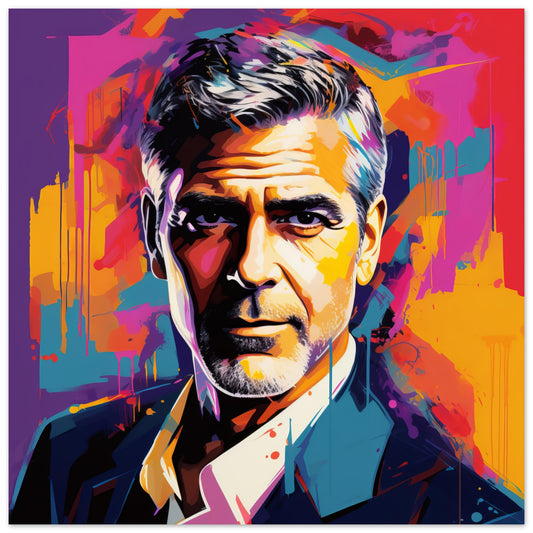 George Clooney Art Print - Print Room Ltd No Frame Selected 70x70 cm / 28x28"
