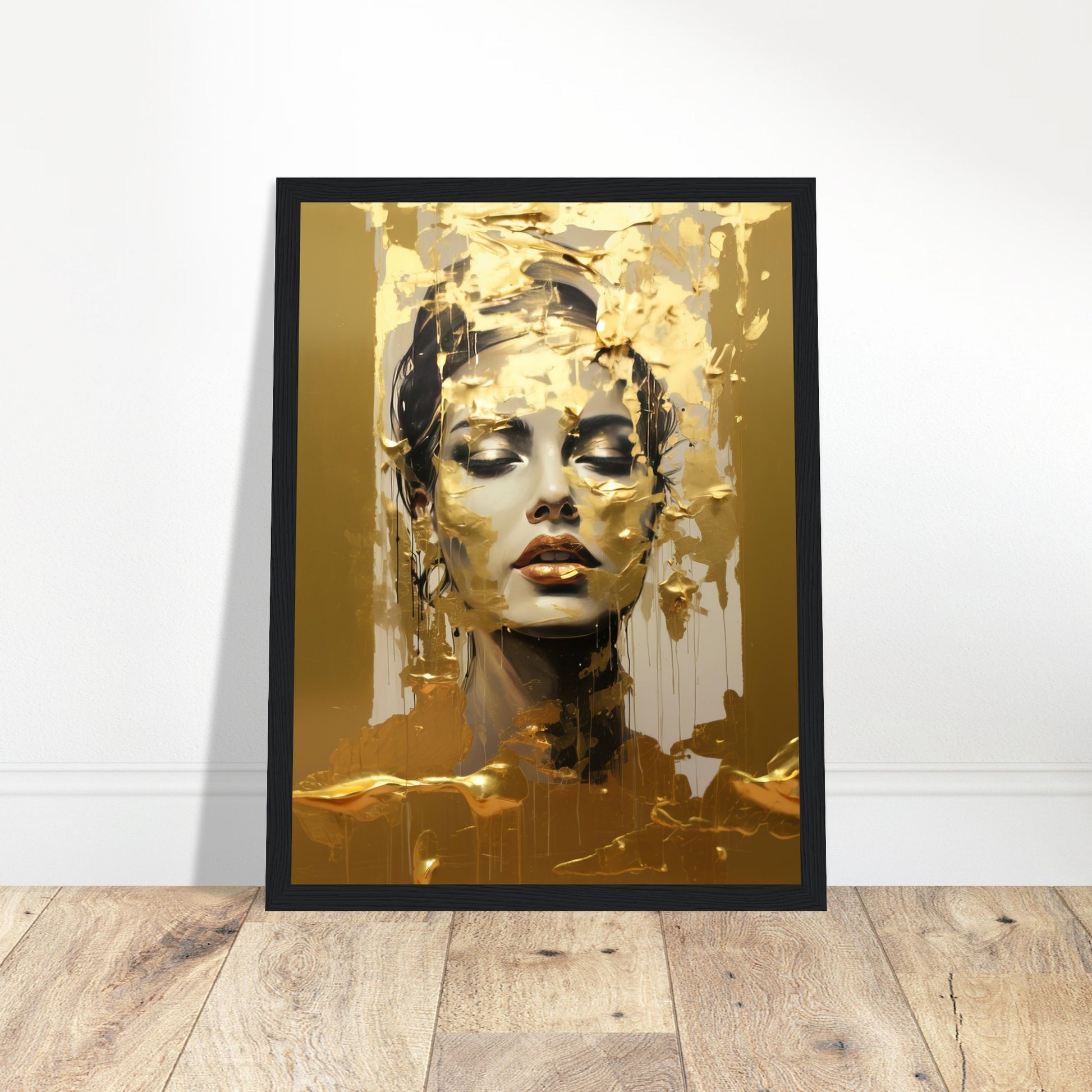 Lady in Gold Art Print - Print Room Ltd Black frame 70x100 cm / 28x40"