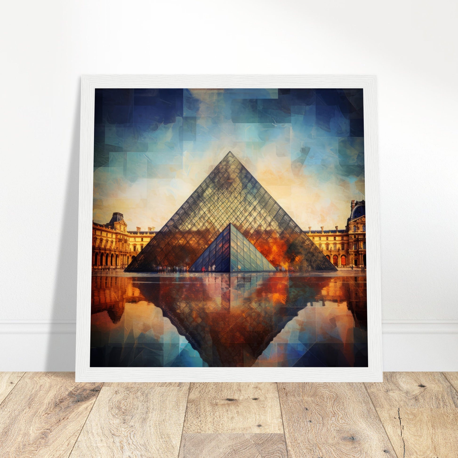 Louvre Abstract Art - Print Room Ltd White frame 50x50 cm / 20x20"