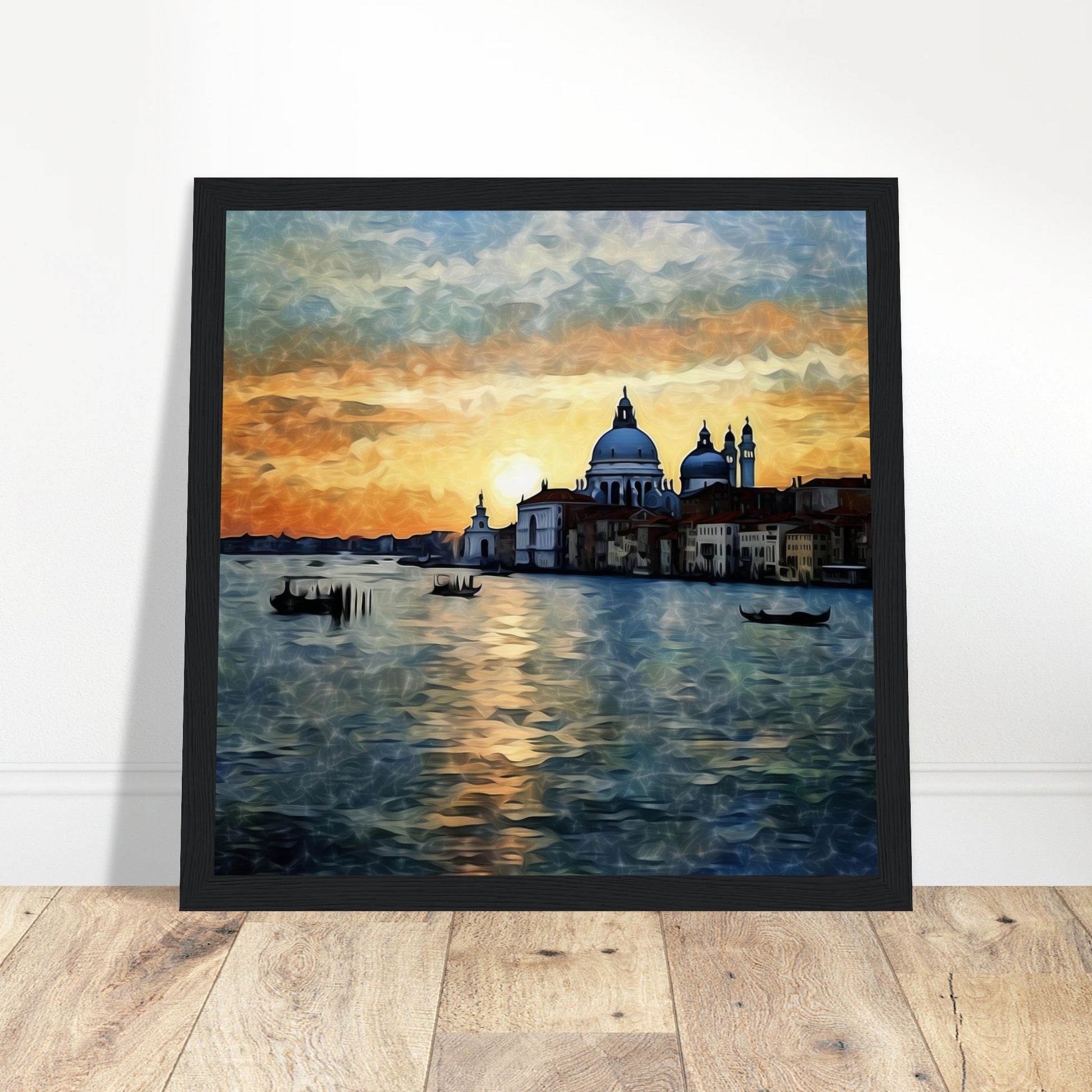 Venice Sunset Artwork Print - Print Room Ltd No Frame Selected 30x30 cm / 12x12"