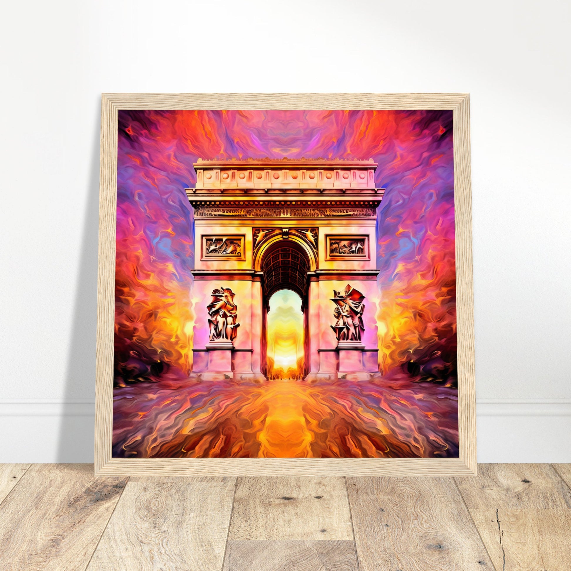 Arc de Triomphe Artwork - Print Room Ltd Dark wood frame 50x50 cm / 20x20"