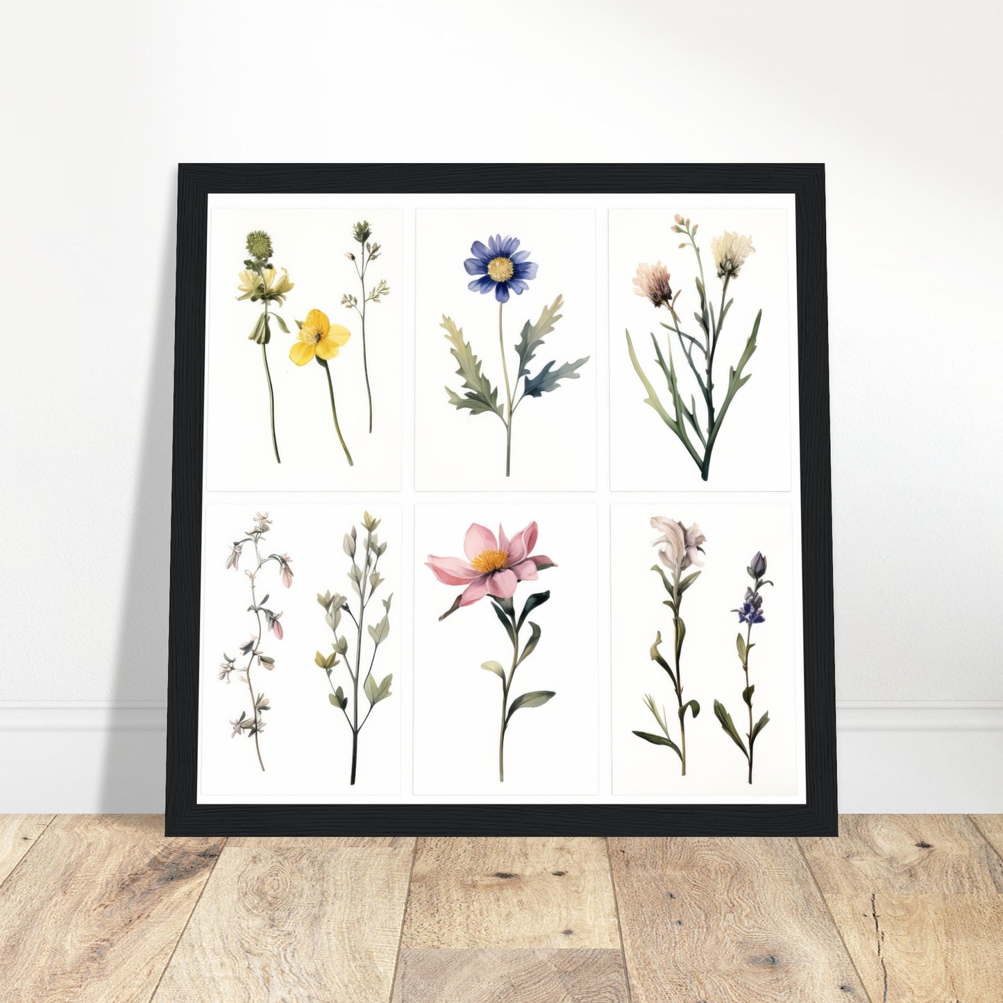 Elegance - Botanical Artwork #4- Print Room Ltd White frame 70x70 cm / 28x28"