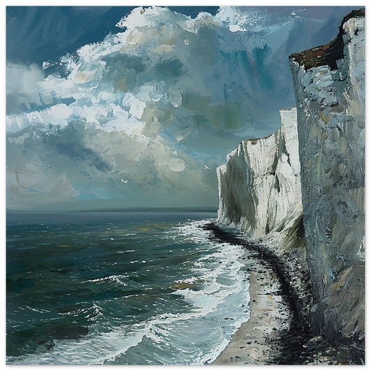 Artwork Print Majestic Cliffs: Serenity at Sea, Dover | By Print Room Ltd