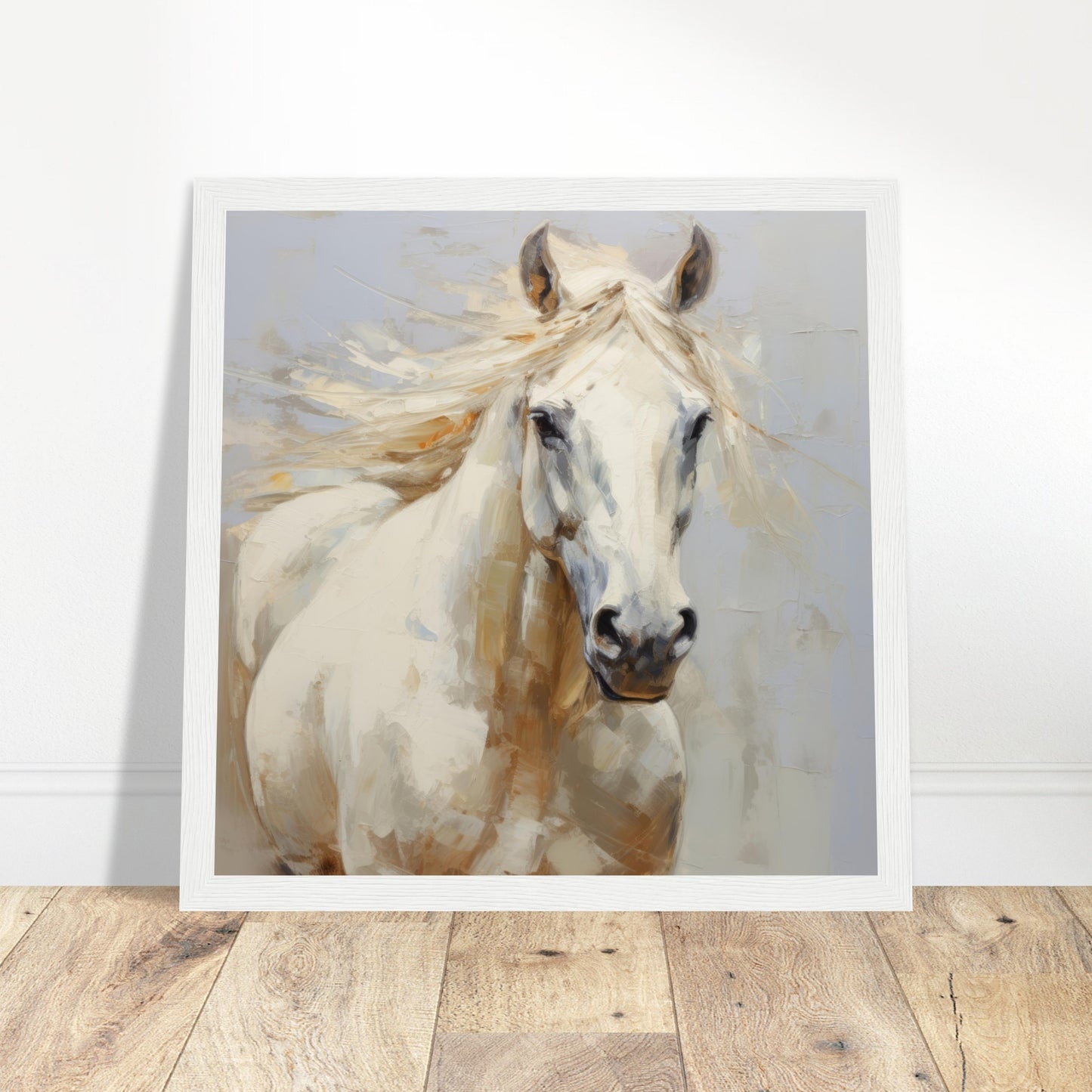 Equine Art #01 - Print Room Ltd White frame 70x70 cm / 28x28"