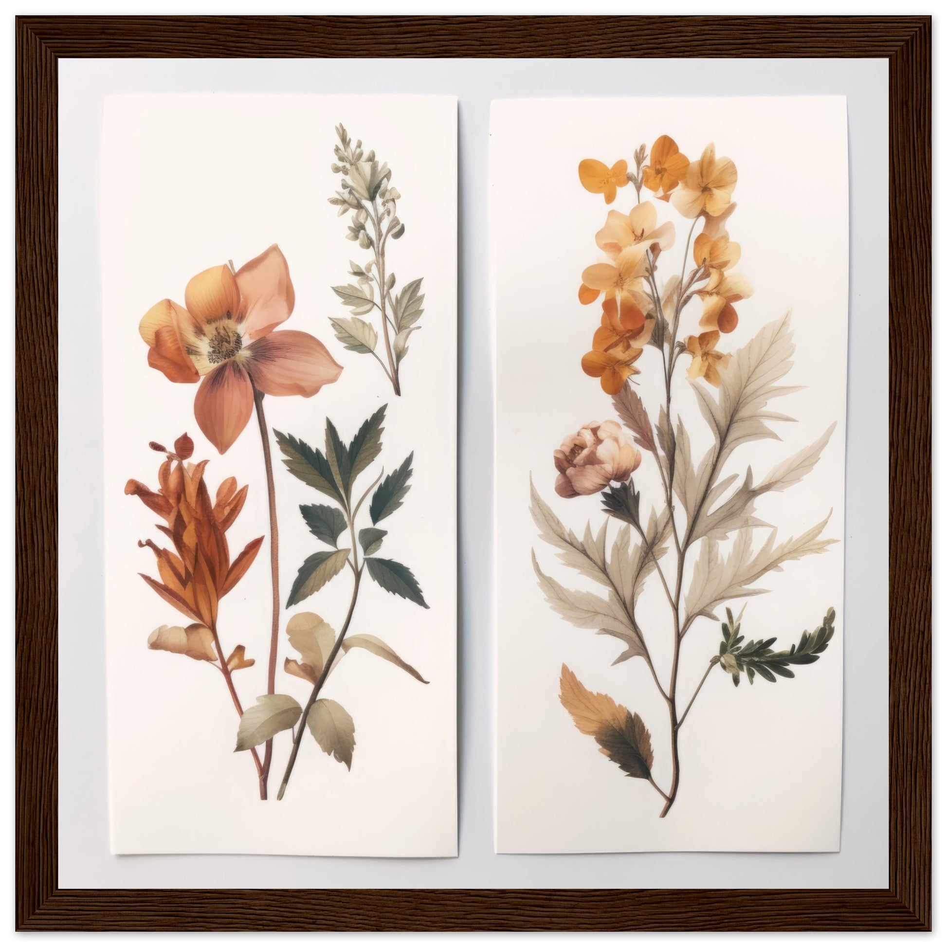 Elegance - Botanical Artwork #1- Print Room Ltd Wood frame 70x70 cm / 28x28"