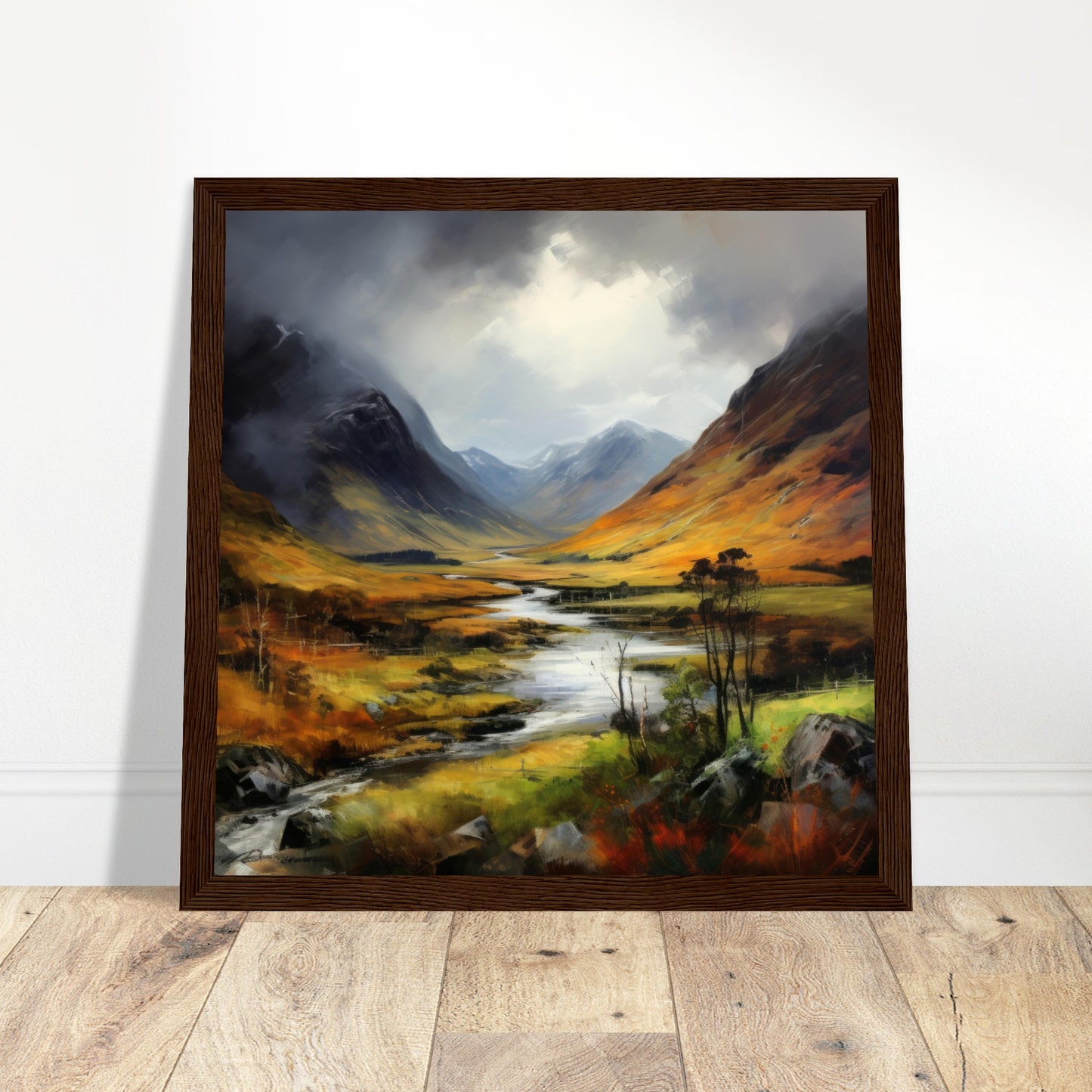 Scottish Highlands Artwork - Print Room Ltd Wood frame 70x70 cm / 28x28"