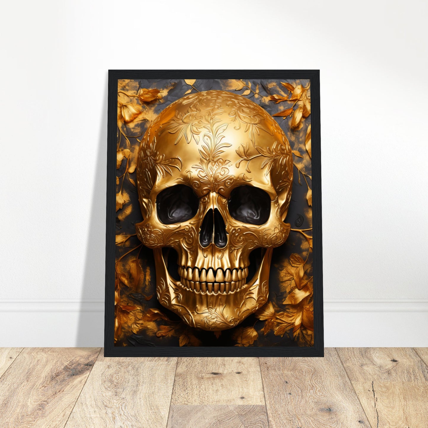 Legacy Gold Skull Artwork print - Print Room Ltd Wood frame 30x40 cm / 12x16"