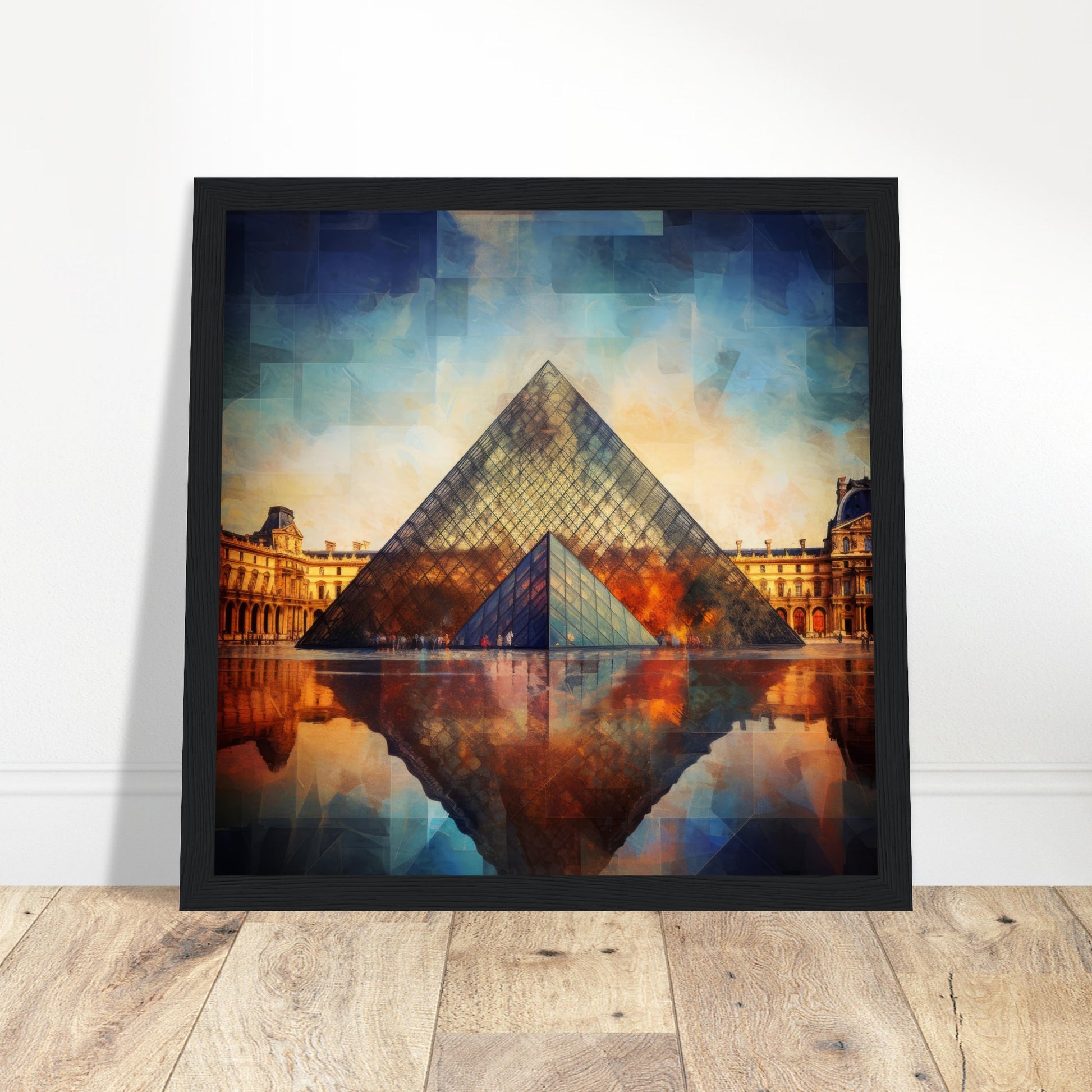 Louvre Abstract Art - Print Room Ltd Black frame 50x50 cm / 20x20"