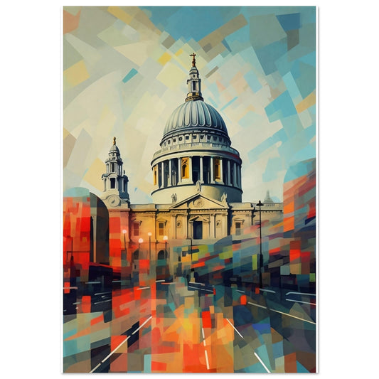 St Paul's CathedralAbstract Art - Print Room Ltd No Frame Selected 70x100 cm / 28x40"