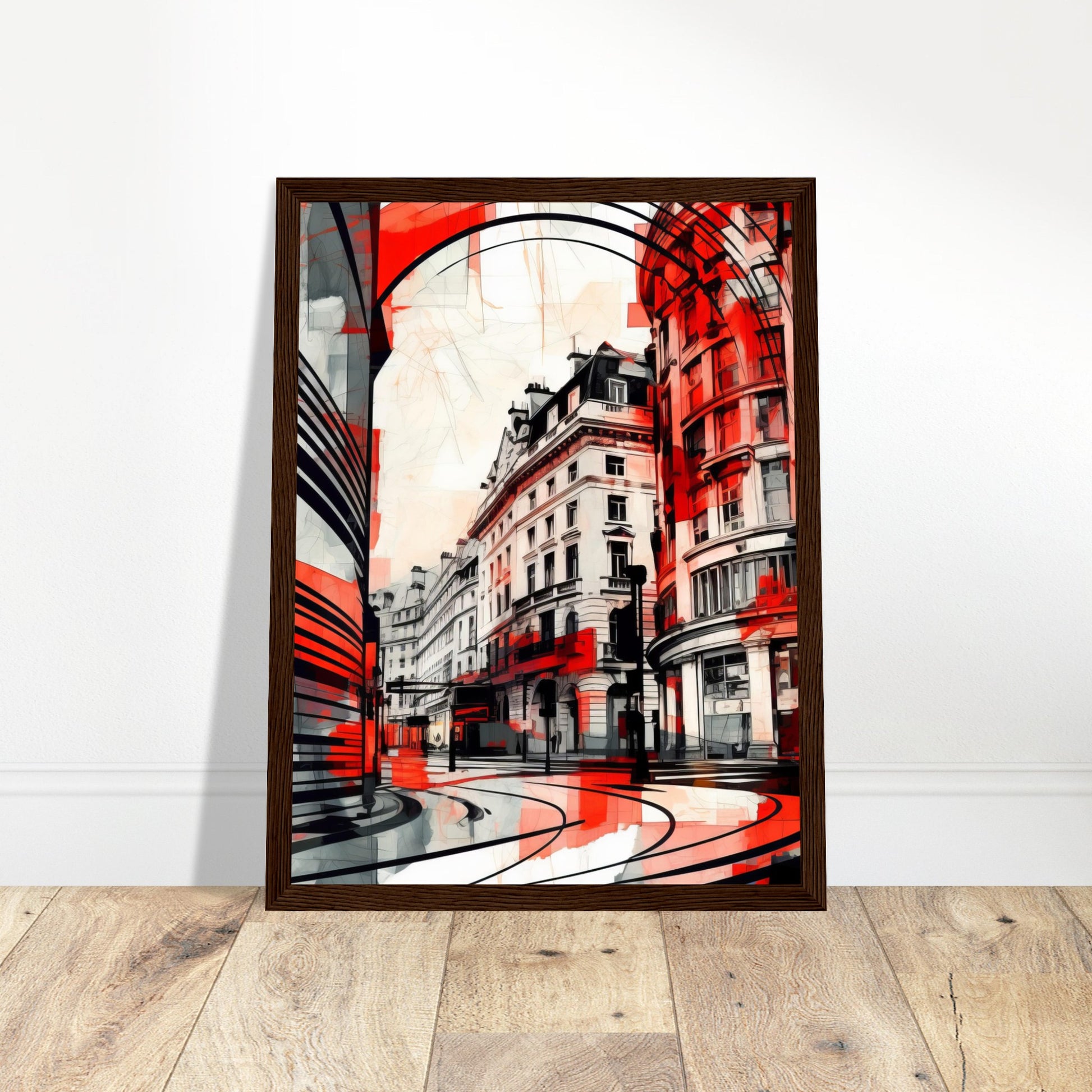 London Abstract Print - Print Room Ltd Black frame 70x100 cm / 28x40"