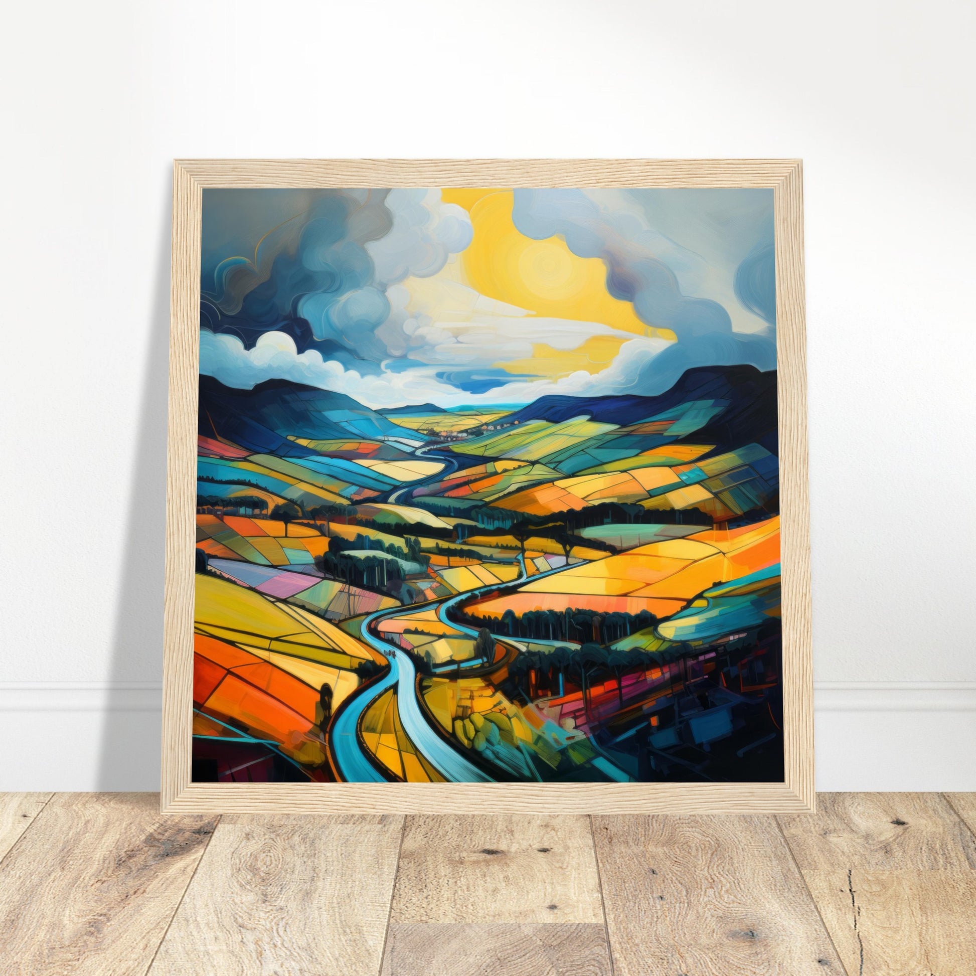 Welsh Valleys Abstract Art - Print Room Ltd  