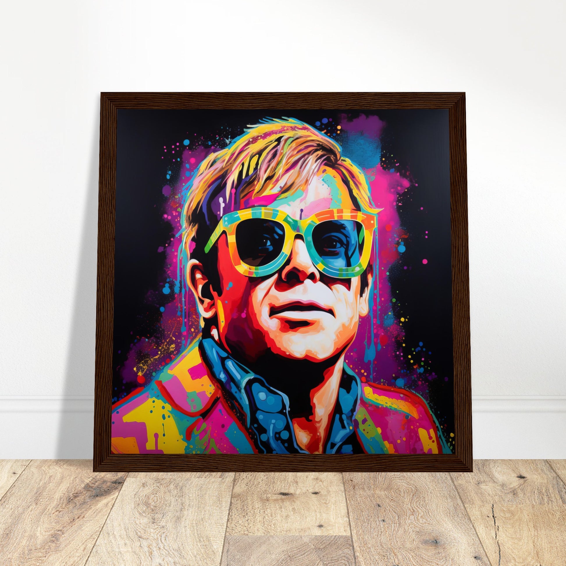 Elton John Art Print - Print Room Ltd Wood frame 30x30 cm / 12x12"