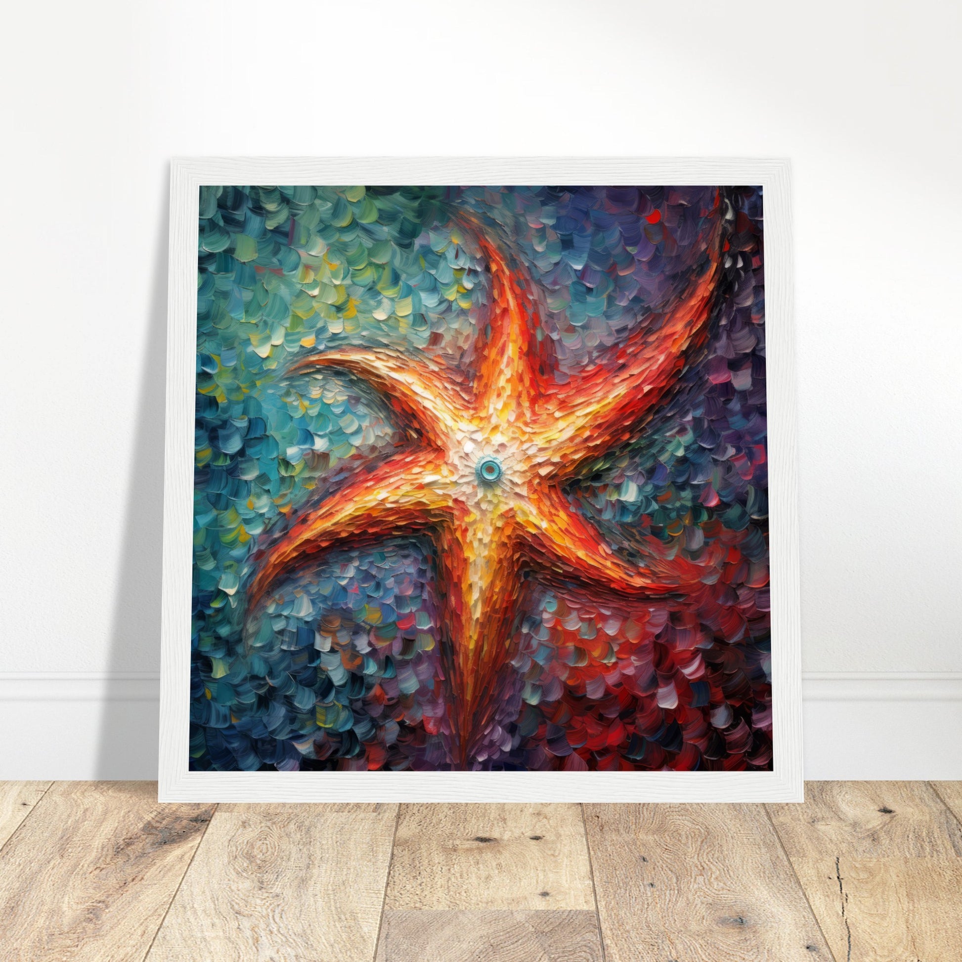 Starfish Artwork Print - Print Room Ltd Dark wood frame 50x50 cm / 20x20"