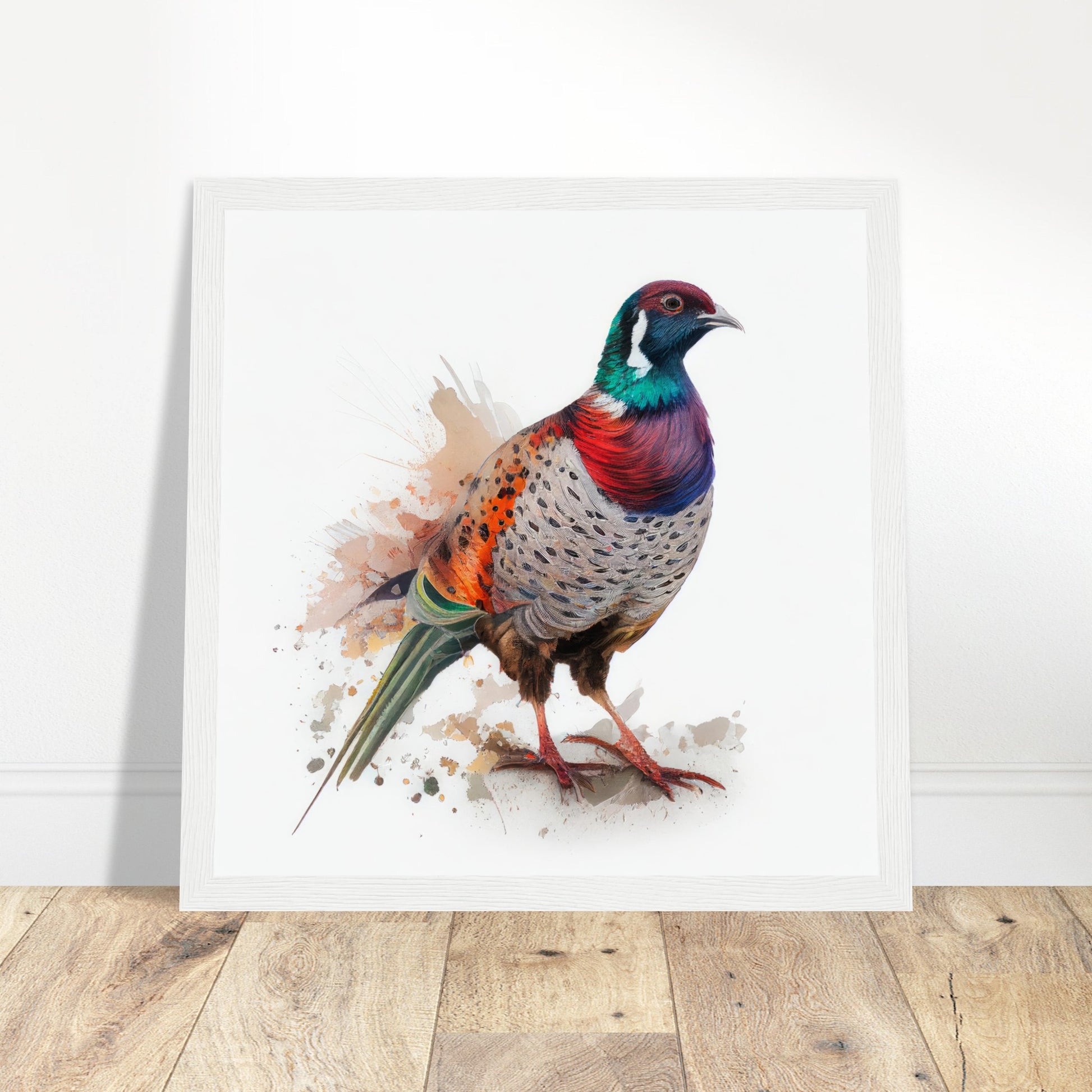 Pheasant Artwork - Print Room Ltd White frame 50x50 cm / 20x20"