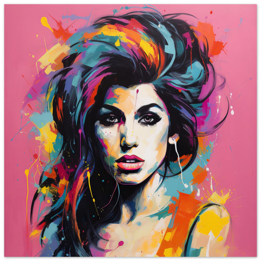 Amy Winehouse Pop Art - Print Room Ltd No Frame Selected 70x70 cm / 28x28"