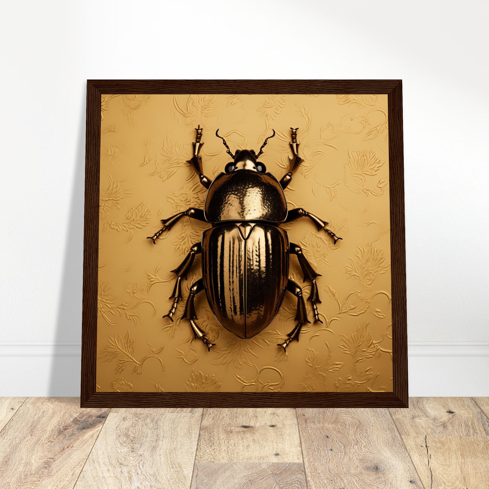 Golden Beetle Artwork - Print Room Ltd No Frame Selected 50x50 cm / 20x20"