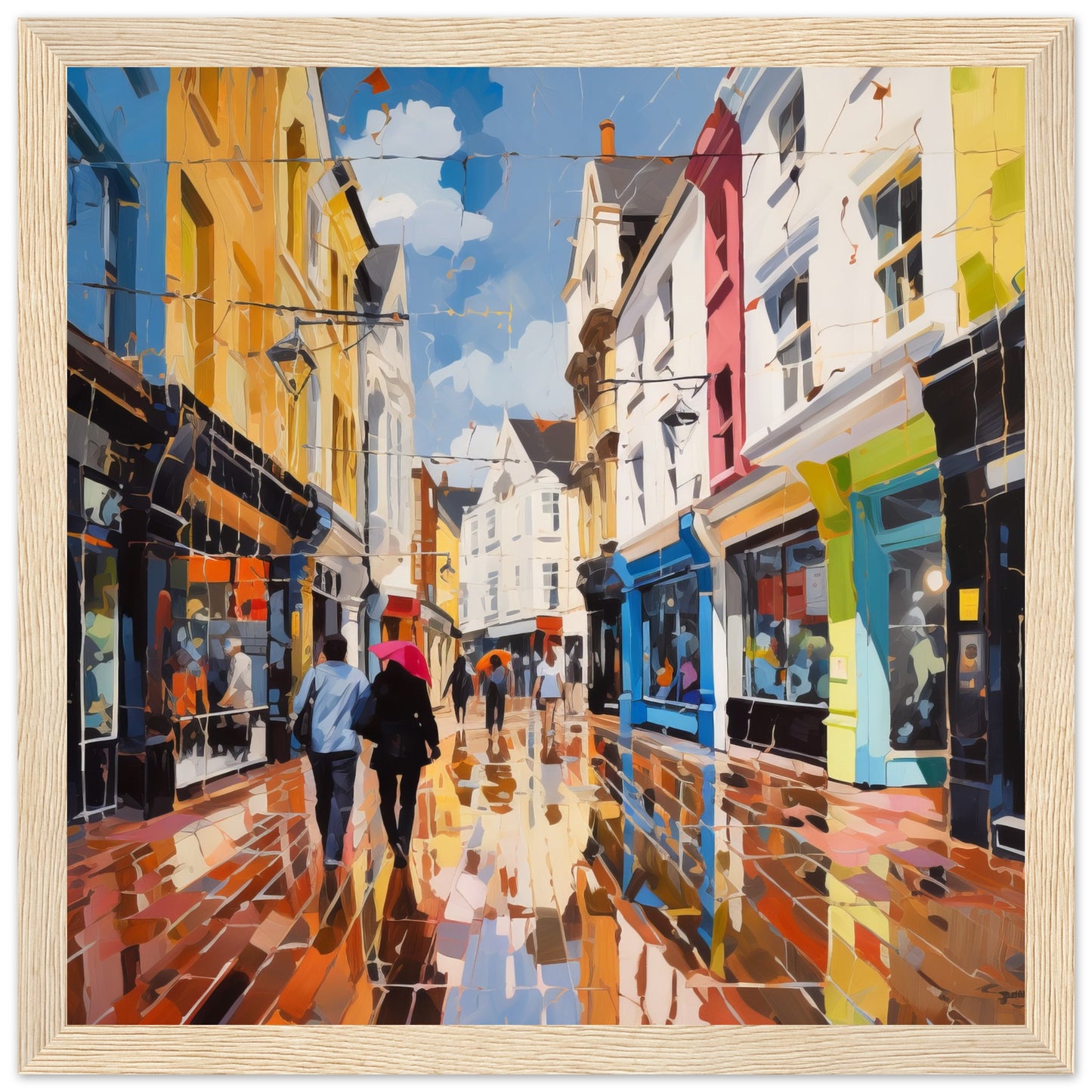 Brighton Lanes Art Prints - Print Room Ltd Wood frame 50x50 cm / 20x20"