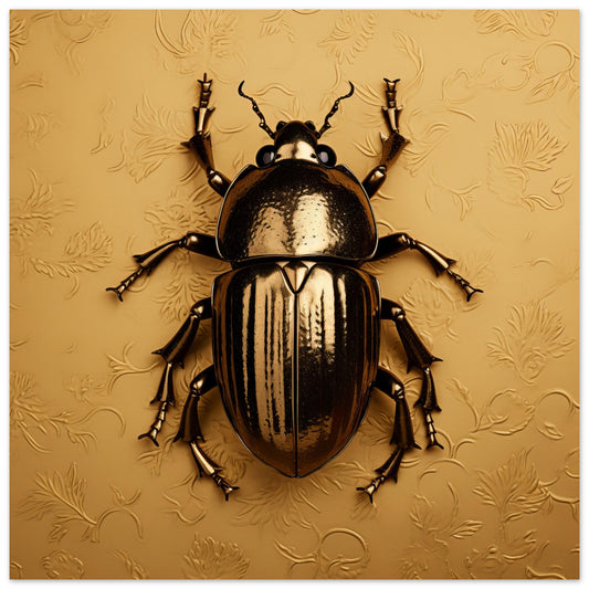 Golden Beetle Artwork - Print Room Ltd No Frame Selected 70x70 cm / 28x28"
