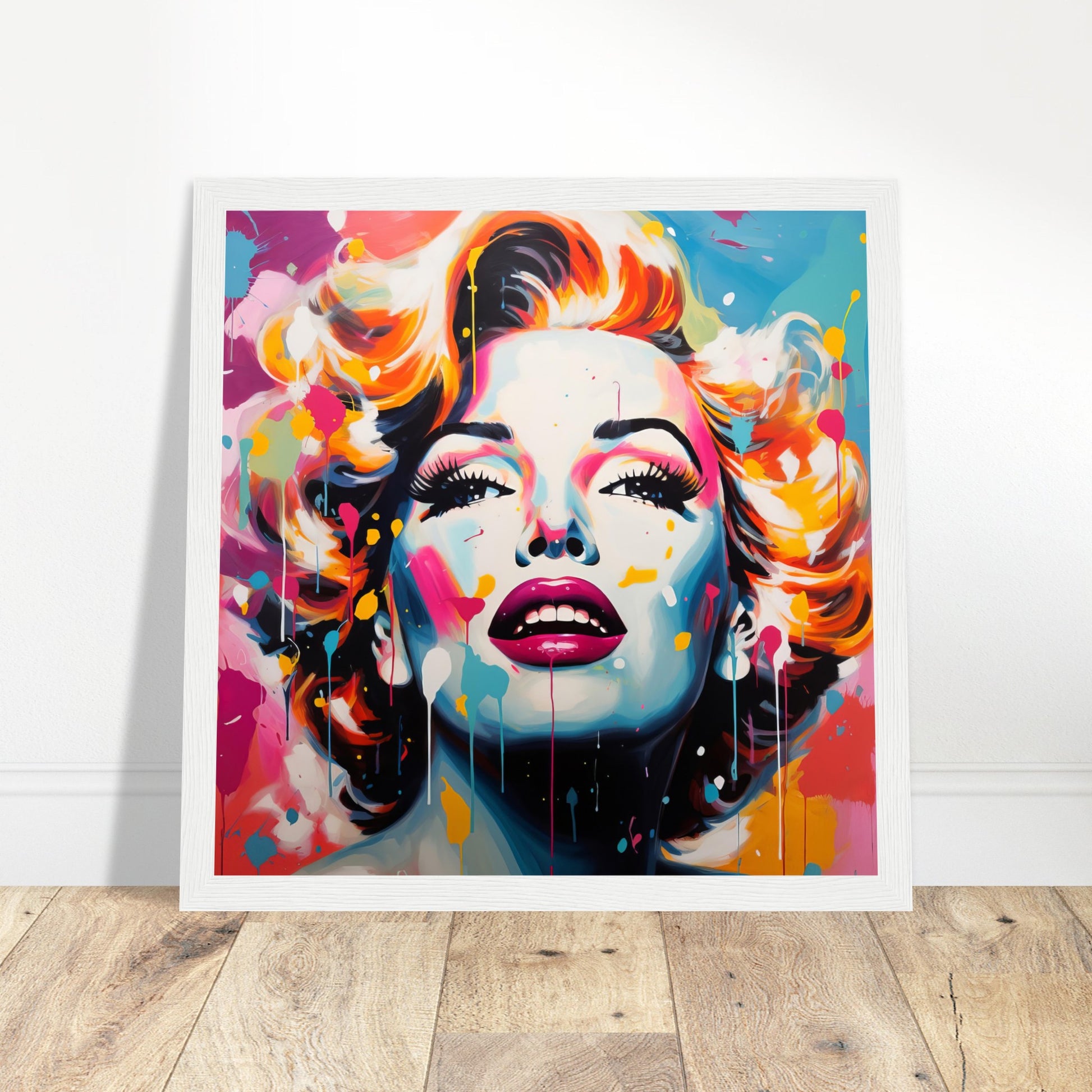 Marilyn Monroe Pop Art - Print Room Ltd Black frame 30x30 cm / 12x12"