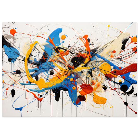 Abstract Art #15 - Pollock Style - 30x40 cm / 12x16"