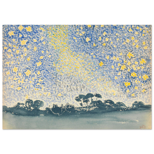 Landscape with Stars Artwork Print | By Print Room Ltd
