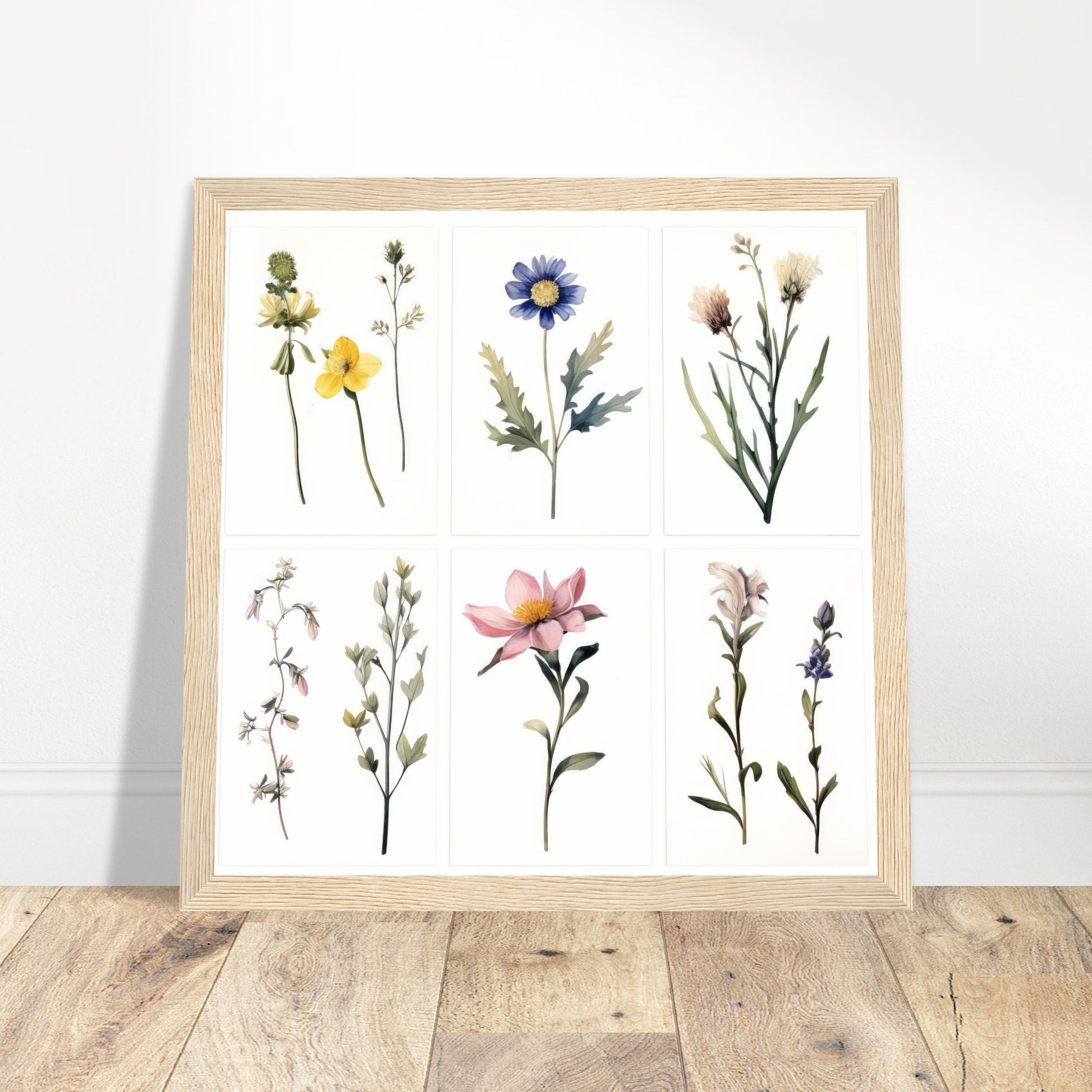 Elegance - Botanical Artwork #4- Print Room Ltd Wood frame 50x50 cm / 20x20"