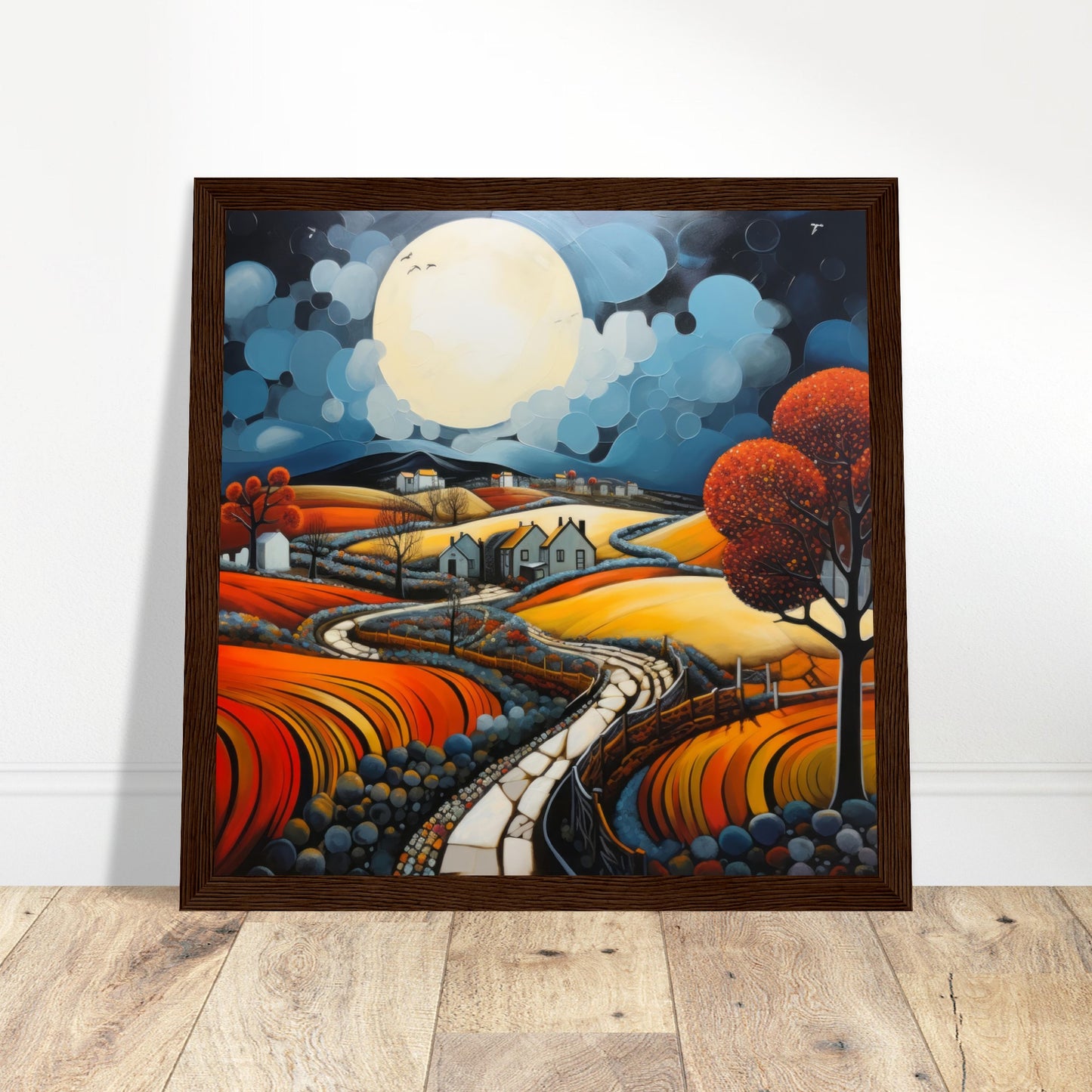 Abstract Impressions of Britain - Print Room Ltd White frame 50x50 cm / 20x20"