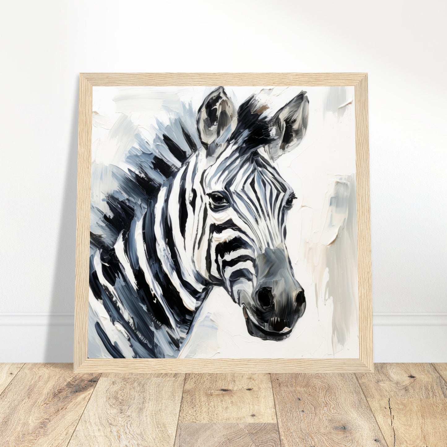 Zebra Print - Print Room Ltd White frame 70x70 cm / 28x28"